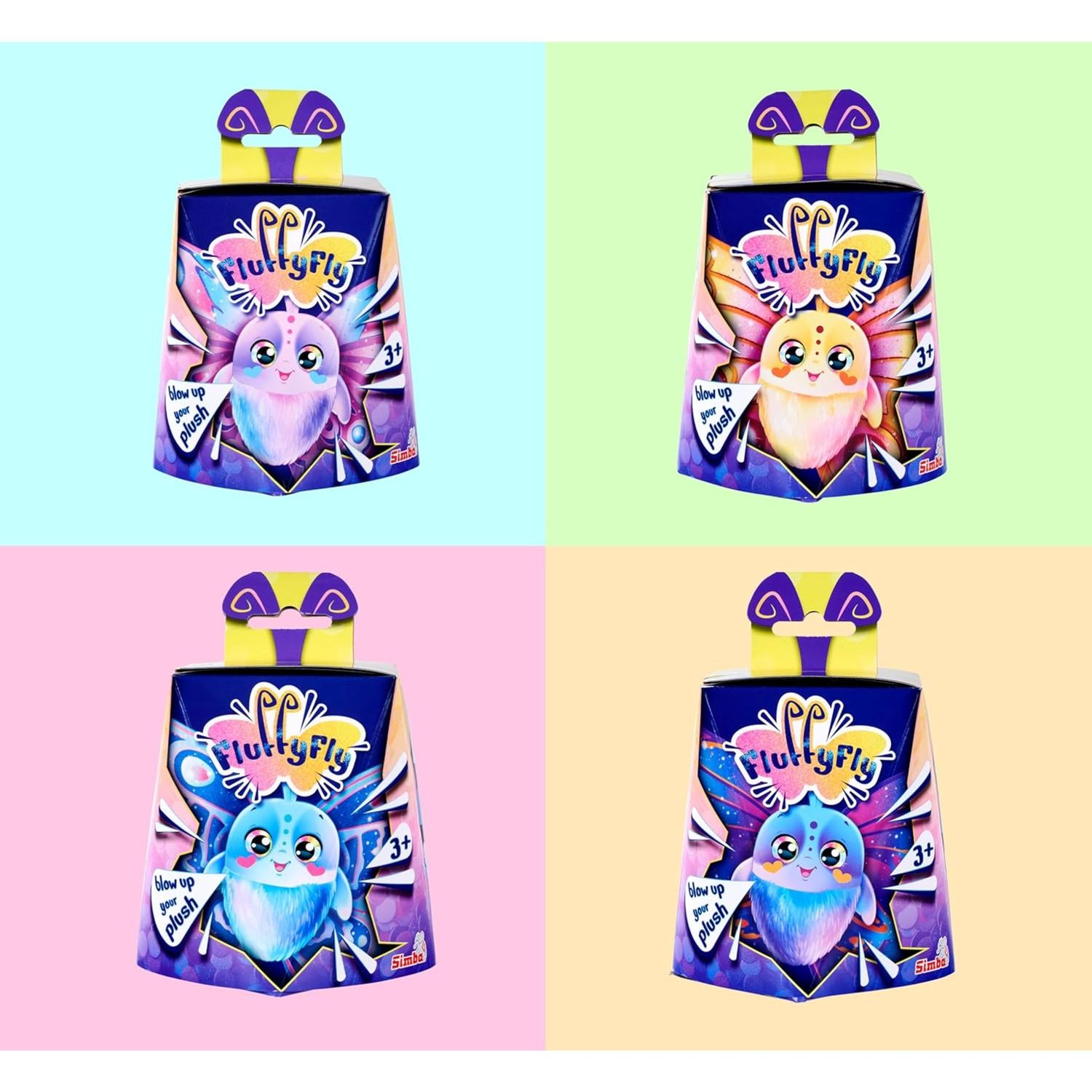 Simba fluffyfly – peluche magico 12 cm con ali 30 cm, assortita in 4 modelli - FLUFFY FLY