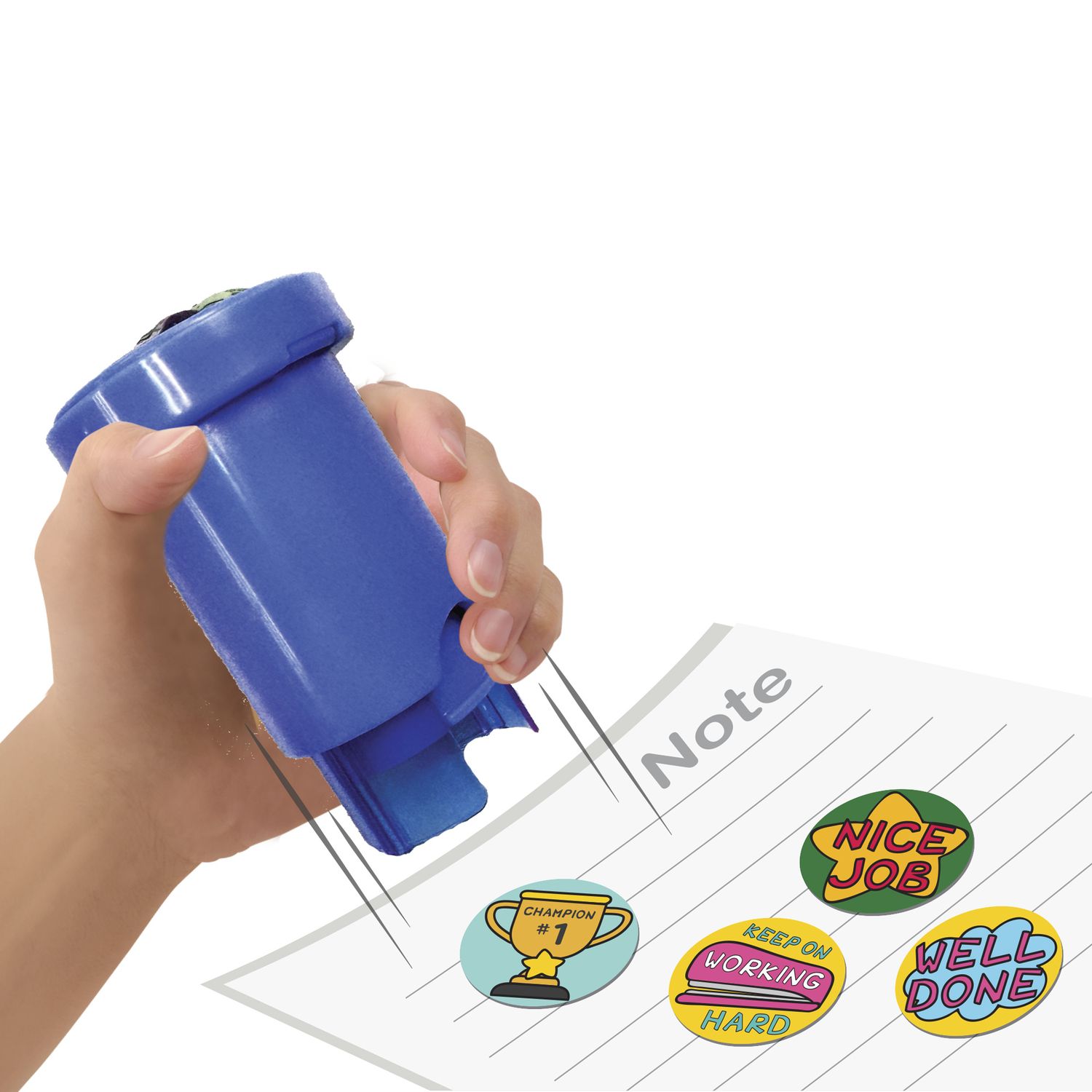 Sticker stamper - timbri assortit colorati per decorare con 320 stickers in 4 temi divertenti - CREA MANIA