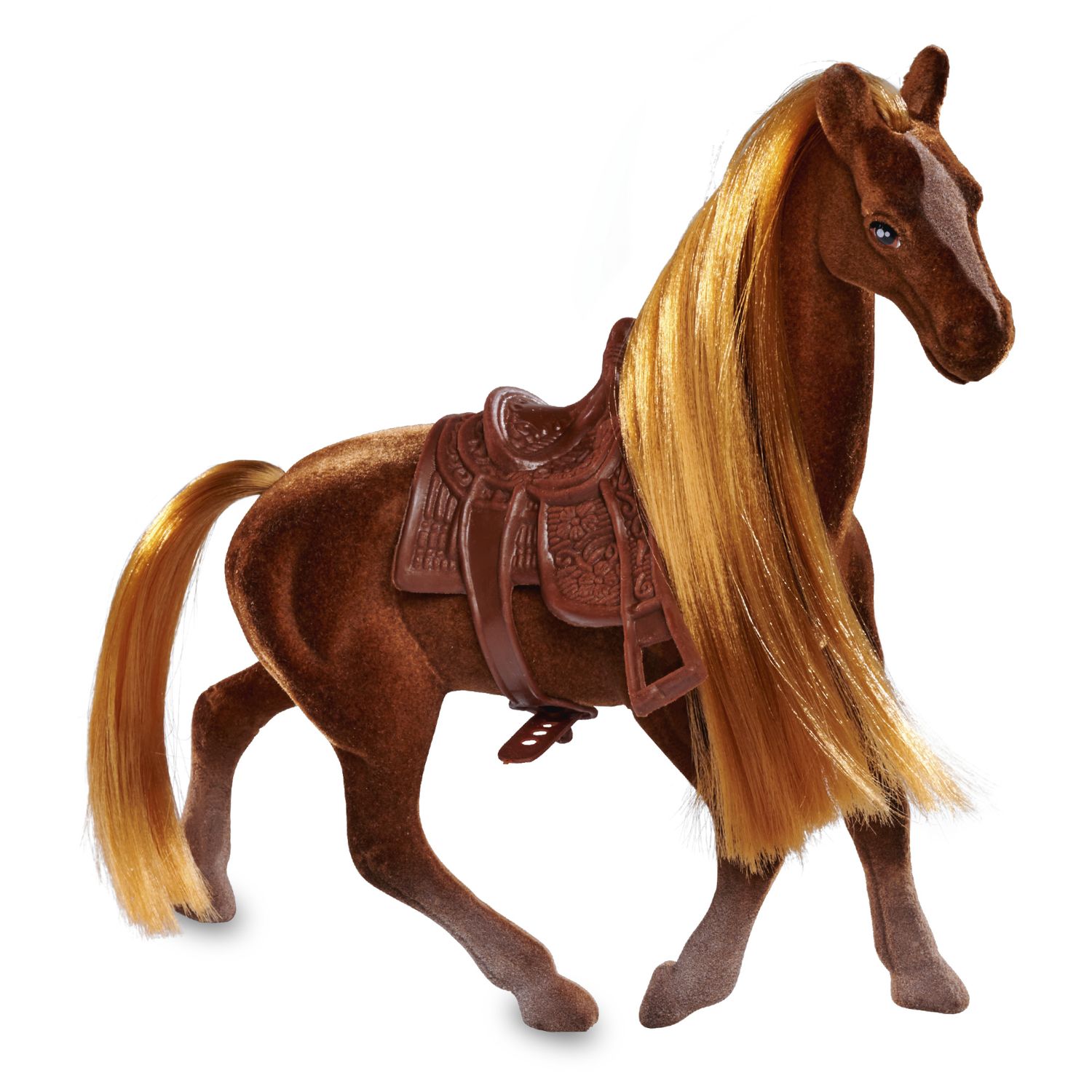 Cavallino giocattolo con criniera e coda da spazzolare - modelli assortiti - animal world - AMI PLUSH