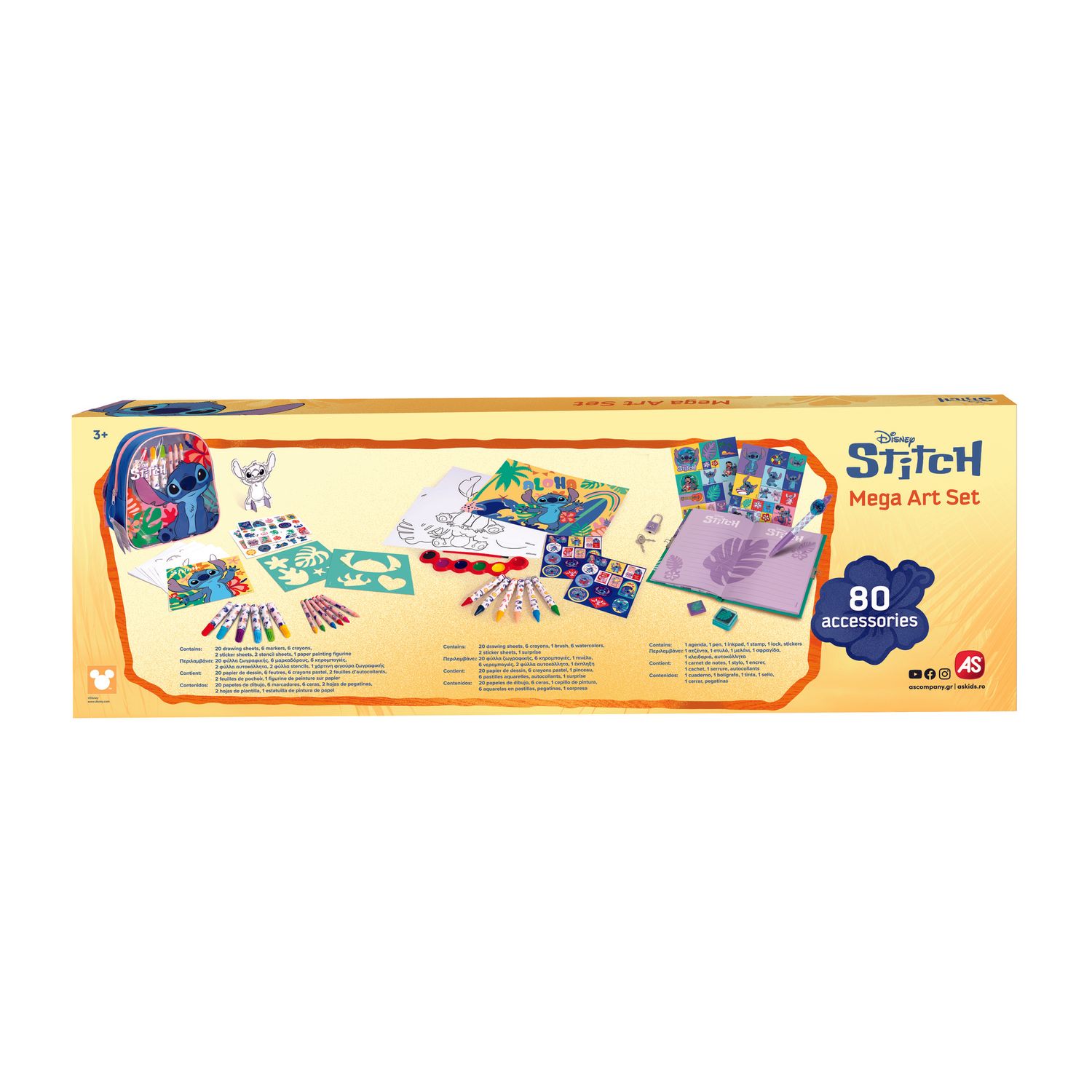 Set creativo mega art set 80 pezzi stitch disney - Disney Stitch