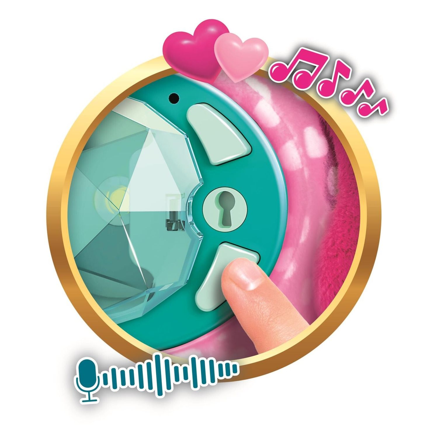 Clementoni bff - emy la mia amica dei segreti, dolce peluche interattivo per custodire segreti - CLEMENTONI