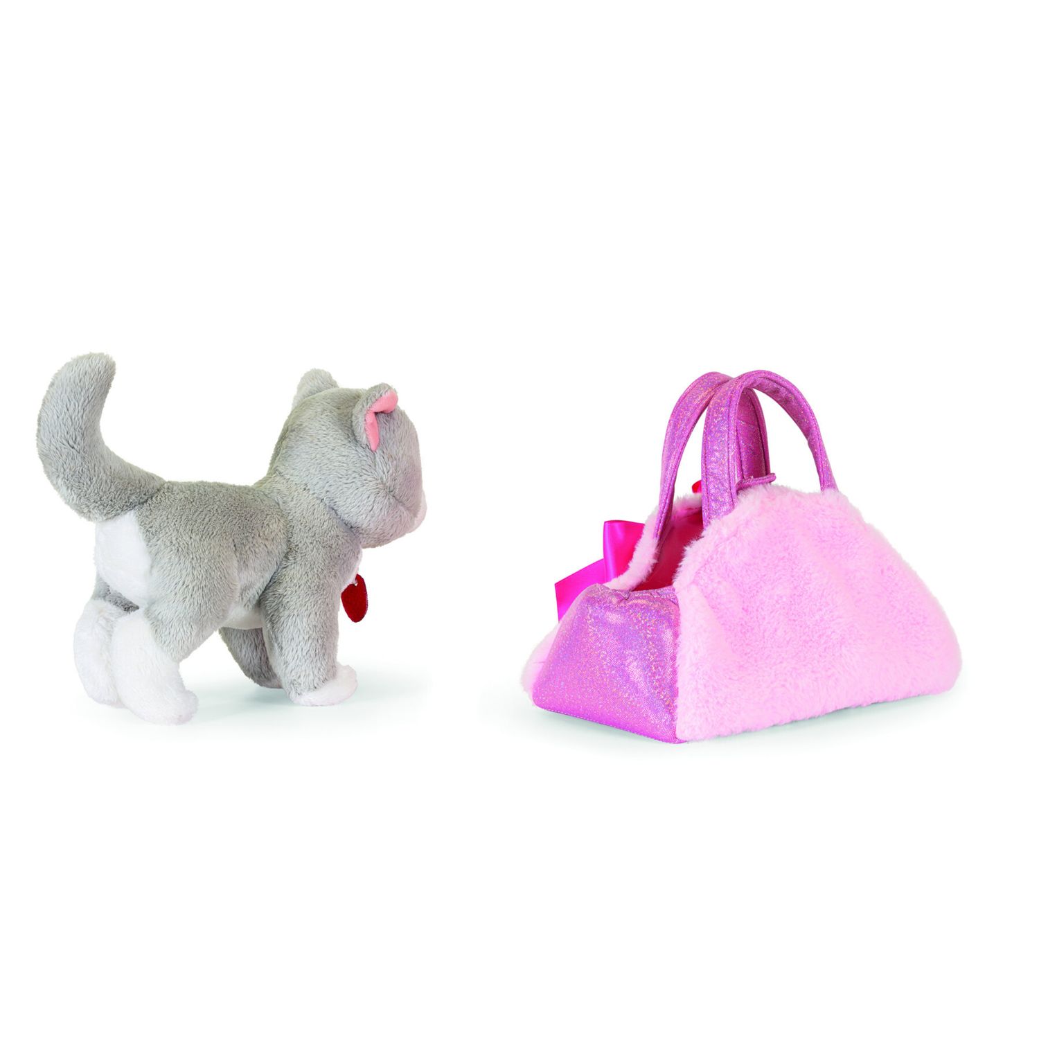 Peluche gatto rosa in borsa – fashion bag - Trudi