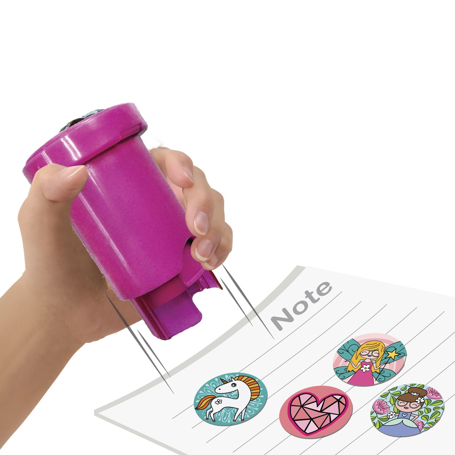 Sticker stamper - timbri assortit colorati per decorare con 320 stickers in 4 temi divertenti - CREA MANIA