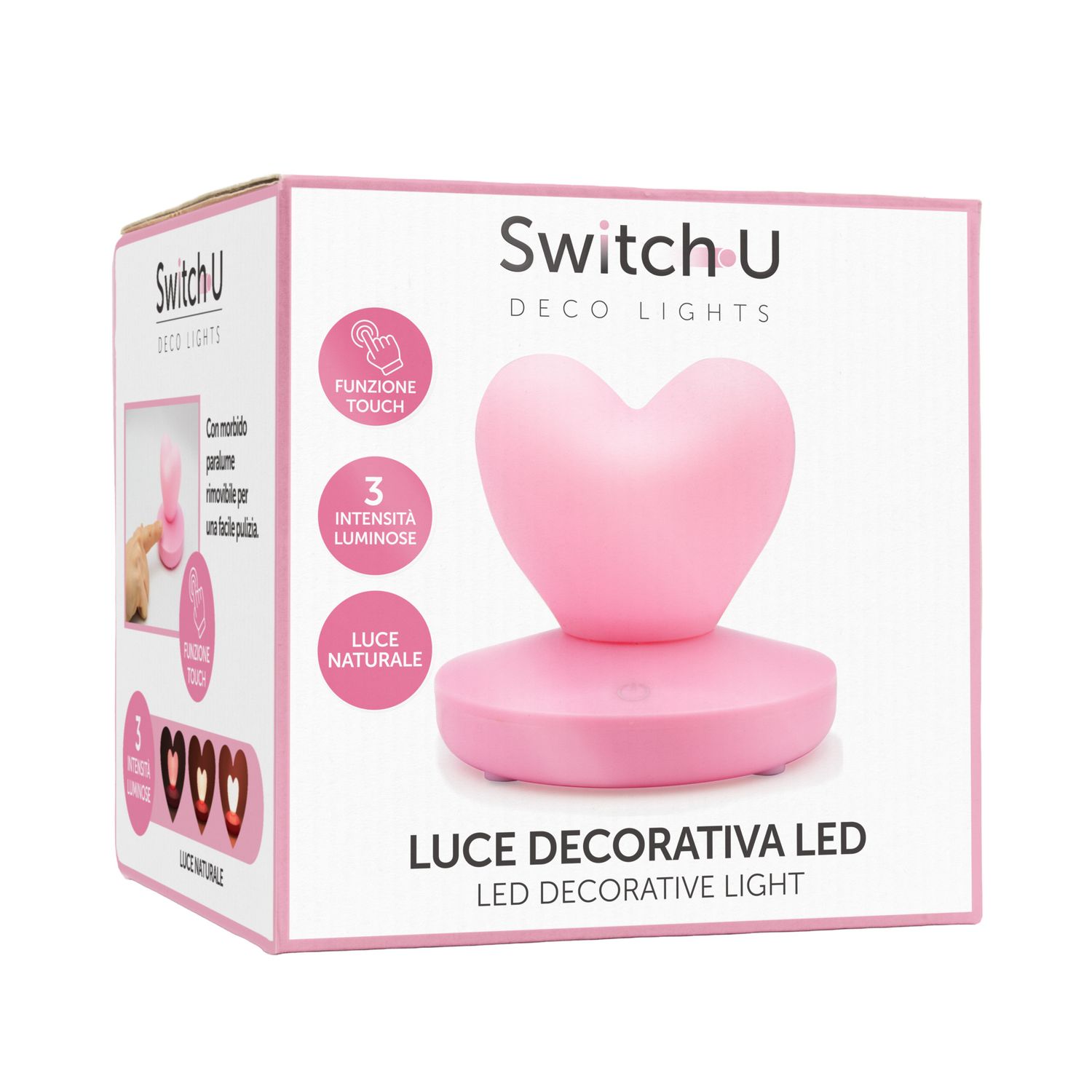 Luce led decorativa a cuore – 3 intensità, batteria o usb - IBS
