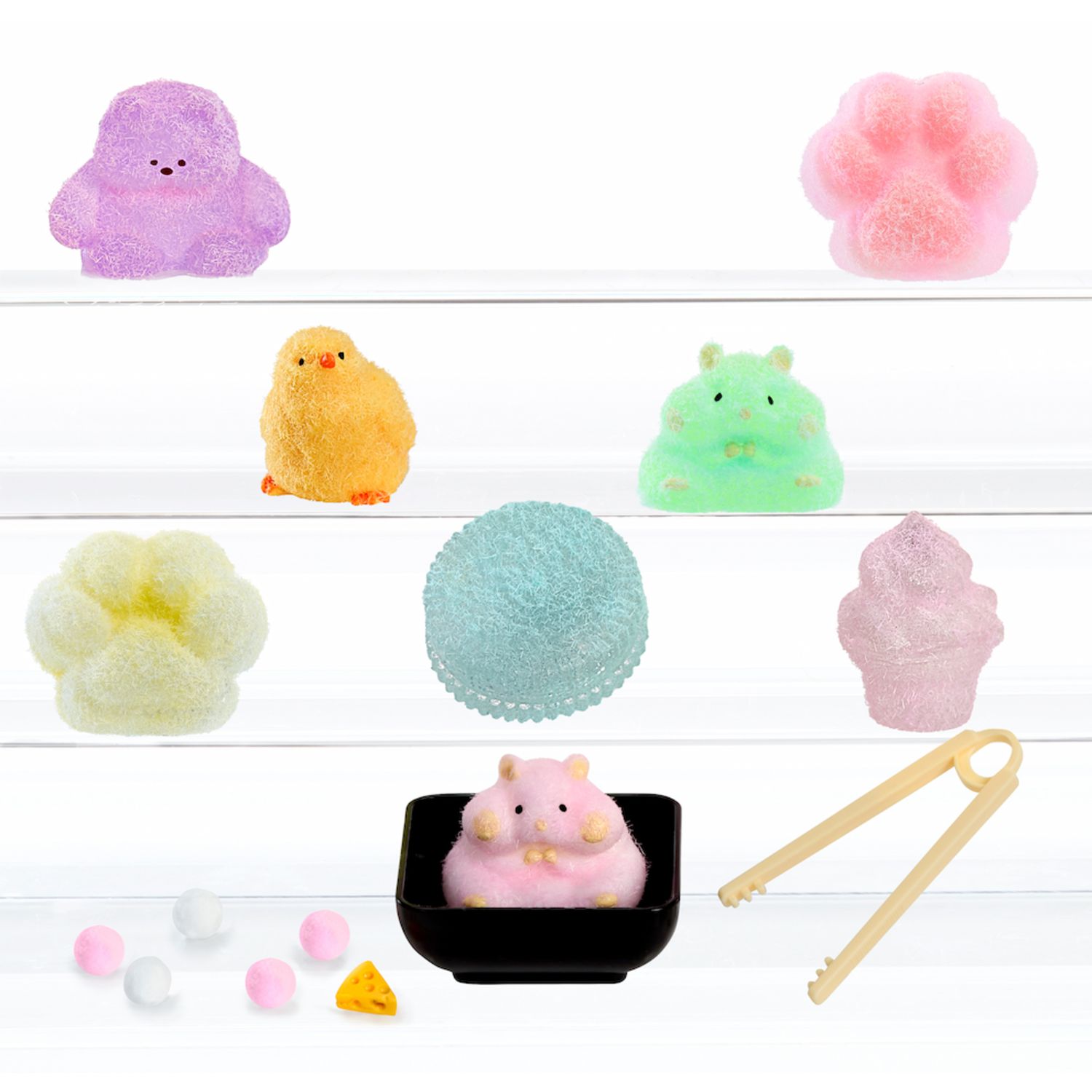 Bustina sorpresa squishy flockati con personaggio e accessori assortito – tataba - NO BRAND