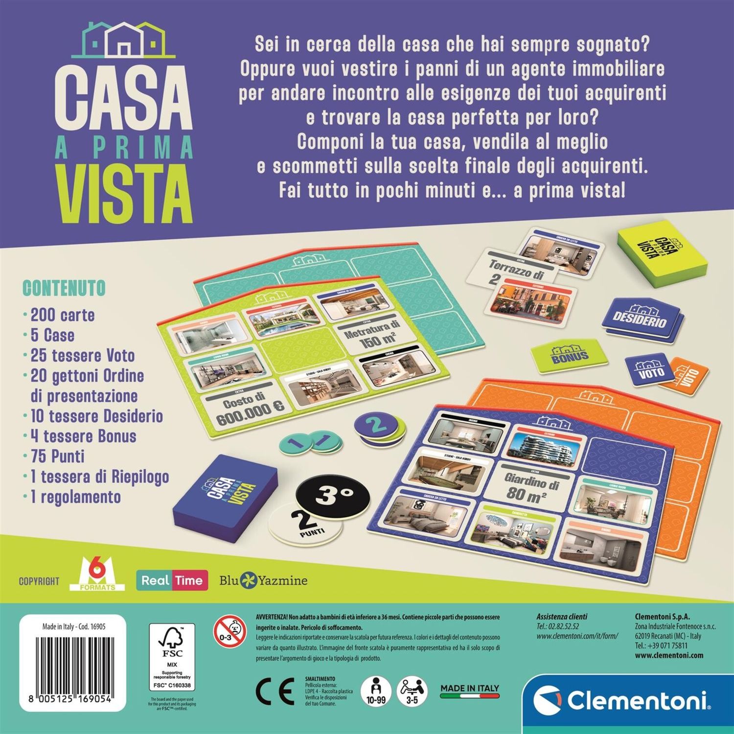 Clementoni - casa a prima vista, gioco da tavolo ufficiale della serie tv - CLEMENTONI