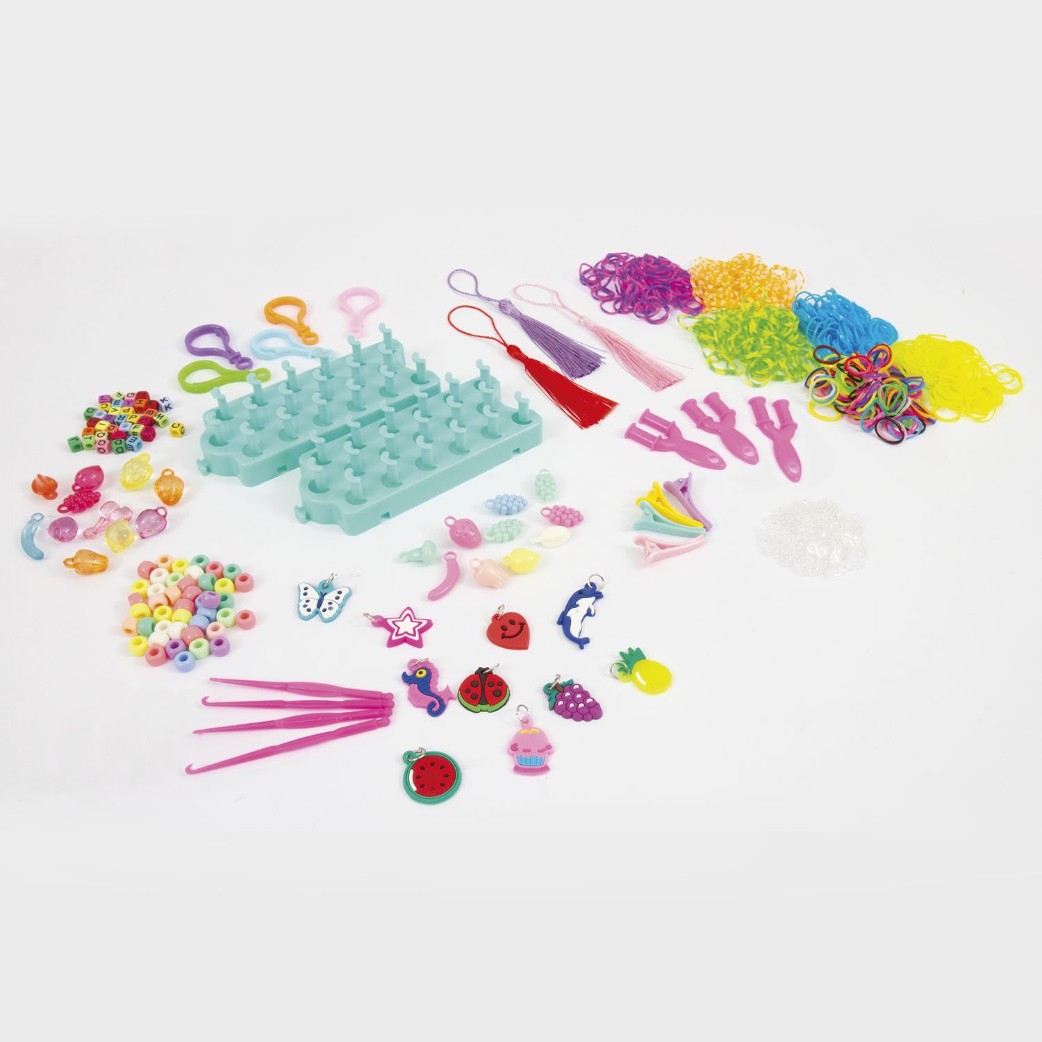 Maxi loom kit braccialetti con 8000 elastici – cofanetto accessoriato portatile - CREA MANIA