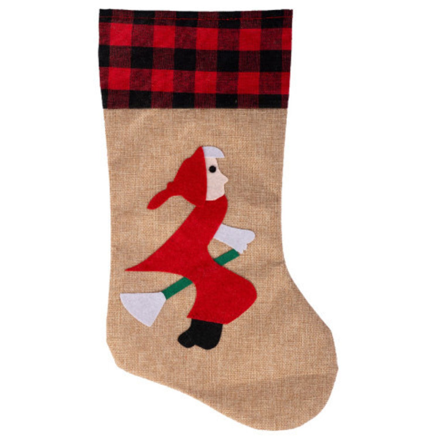 Calza befana in juta 43 cm assortita con etichetta - CARNIVAL TOYS