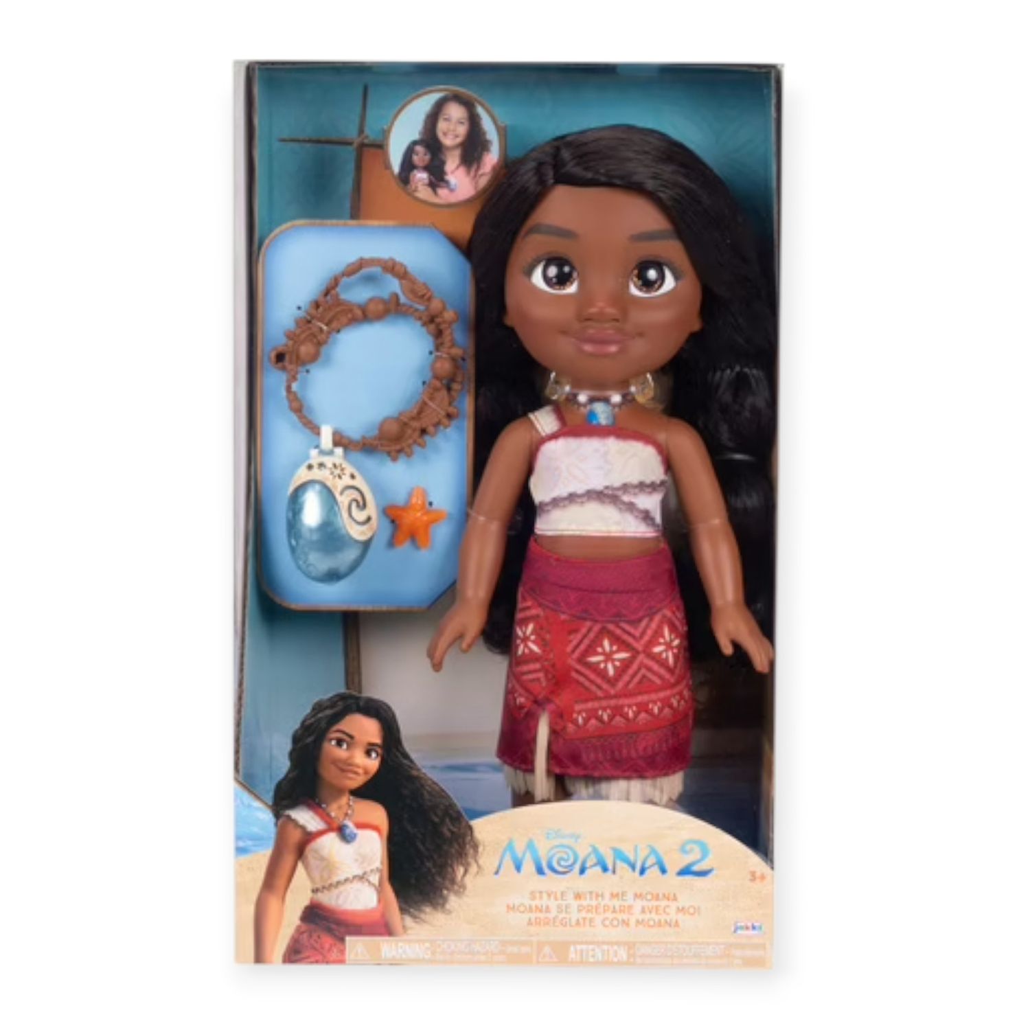 Bambola vaiana 38 cm con collana e abito disney - DISNEY PRINCESS