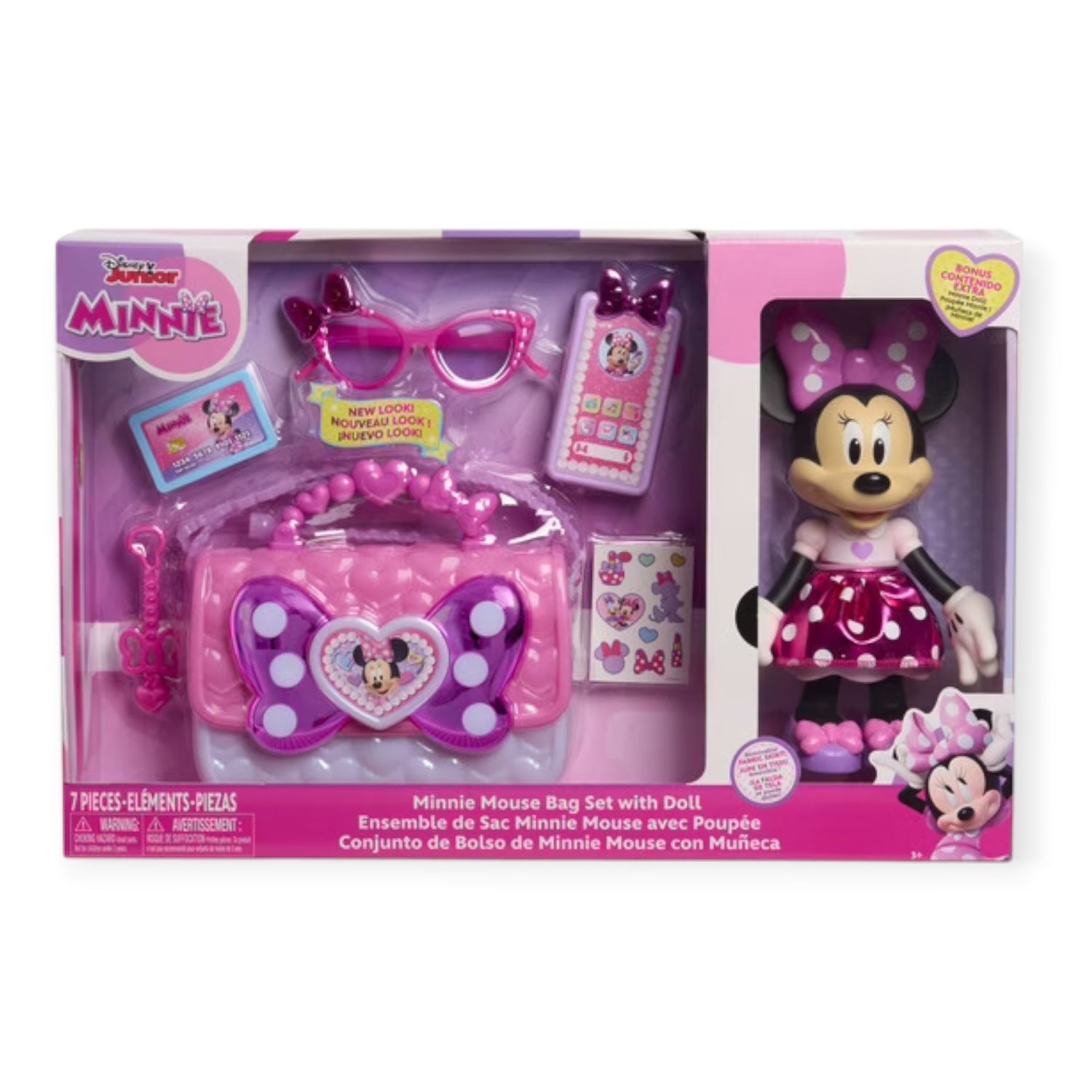 Set borsetta e bambola minnie 25 cm con accessori – disney - Disney, Minnie