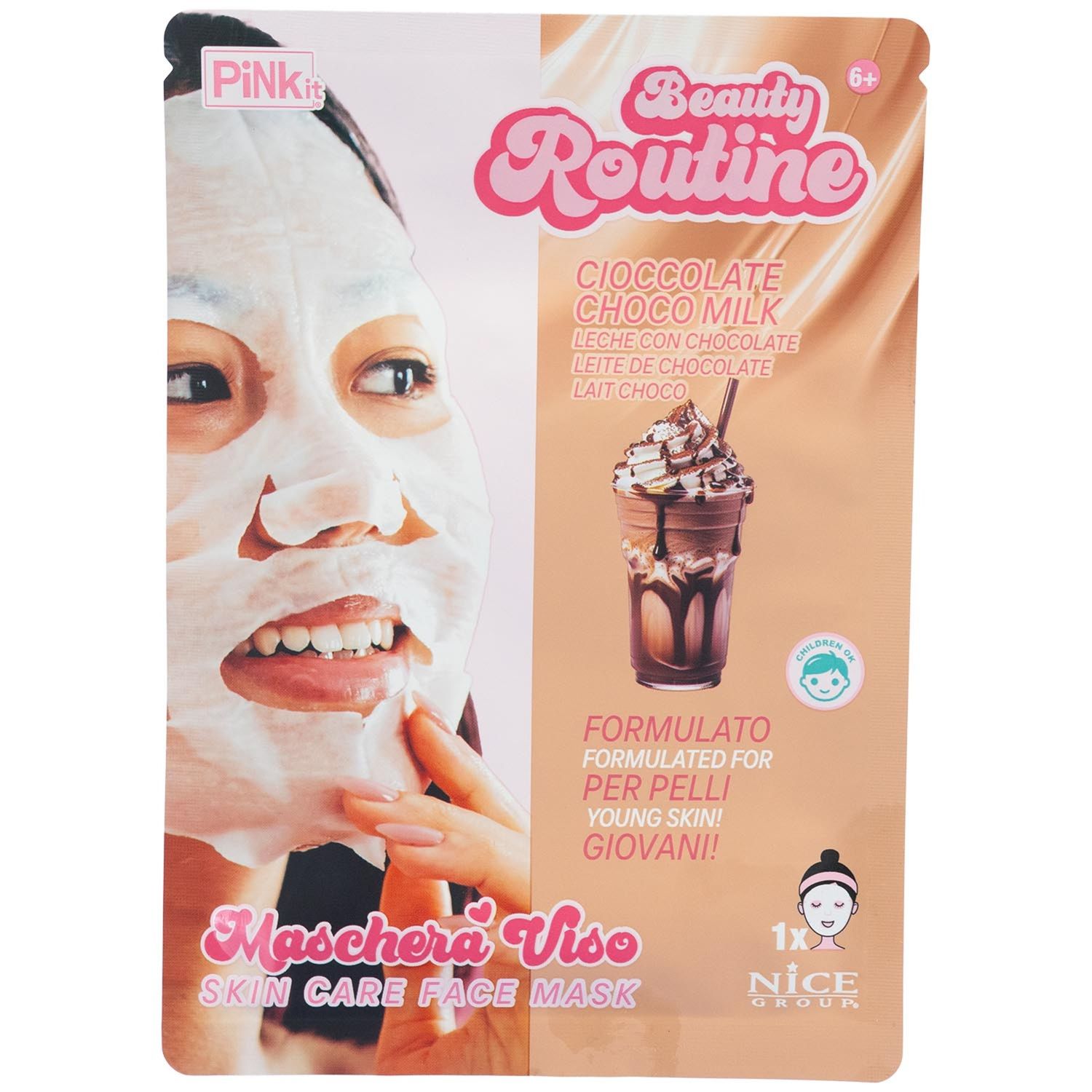 Maschera viso idratante per bambini monouso in profumazioni assortite - NO BRAND