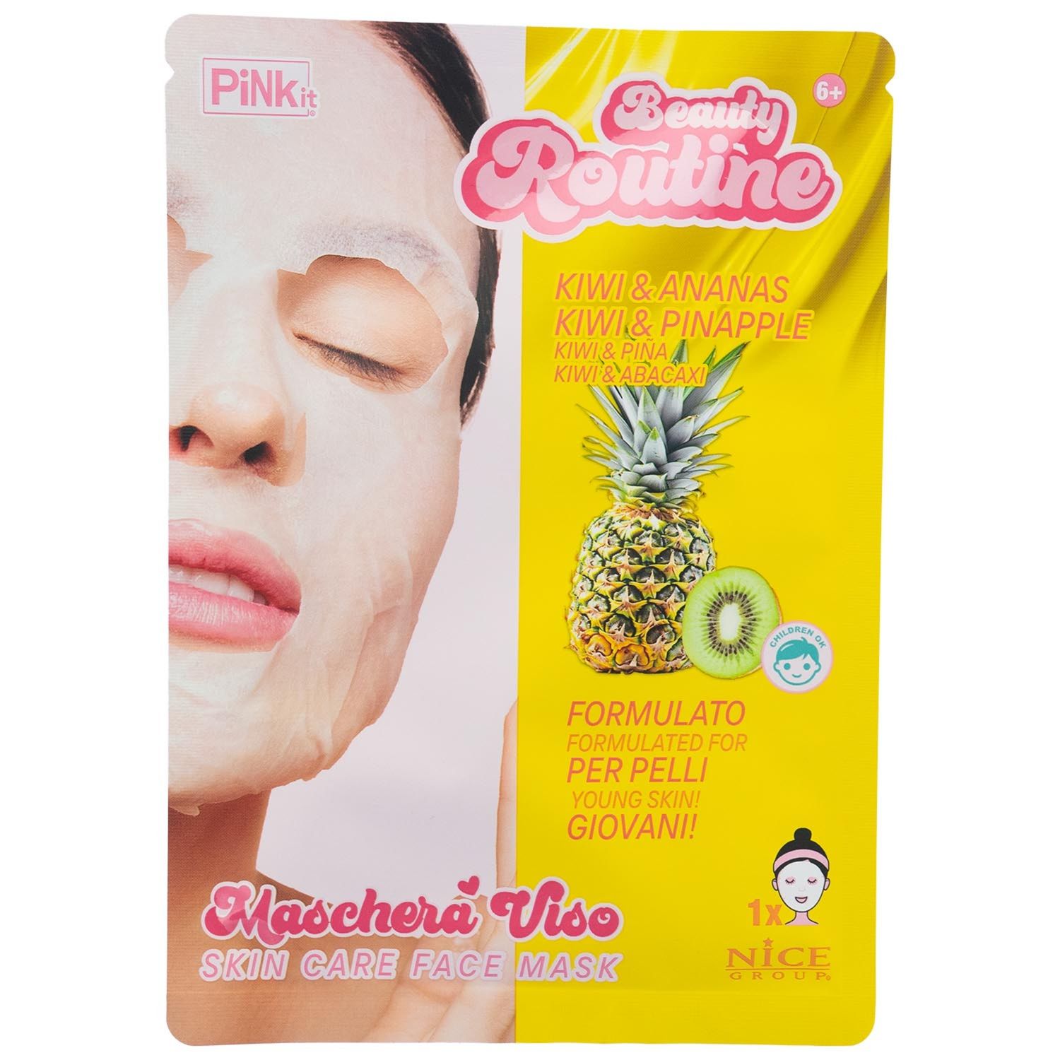 Maschera viso idratante per bambini monouso in profumazioni assortite - NO BRAND