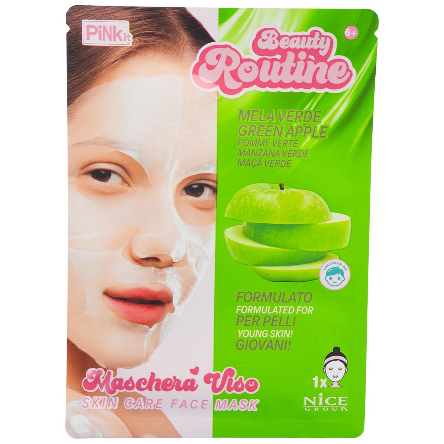 Maschera viso idratante per bambini monouso in profumazioni assortite - NO BRAND