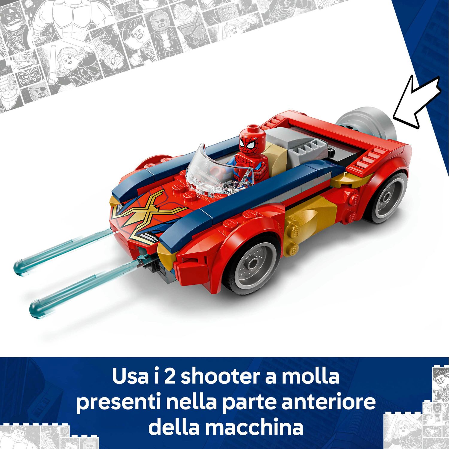 Lego | marvel 76336 auto di spider-man vs. venomized wolverine - LEGO SUPER HEROES