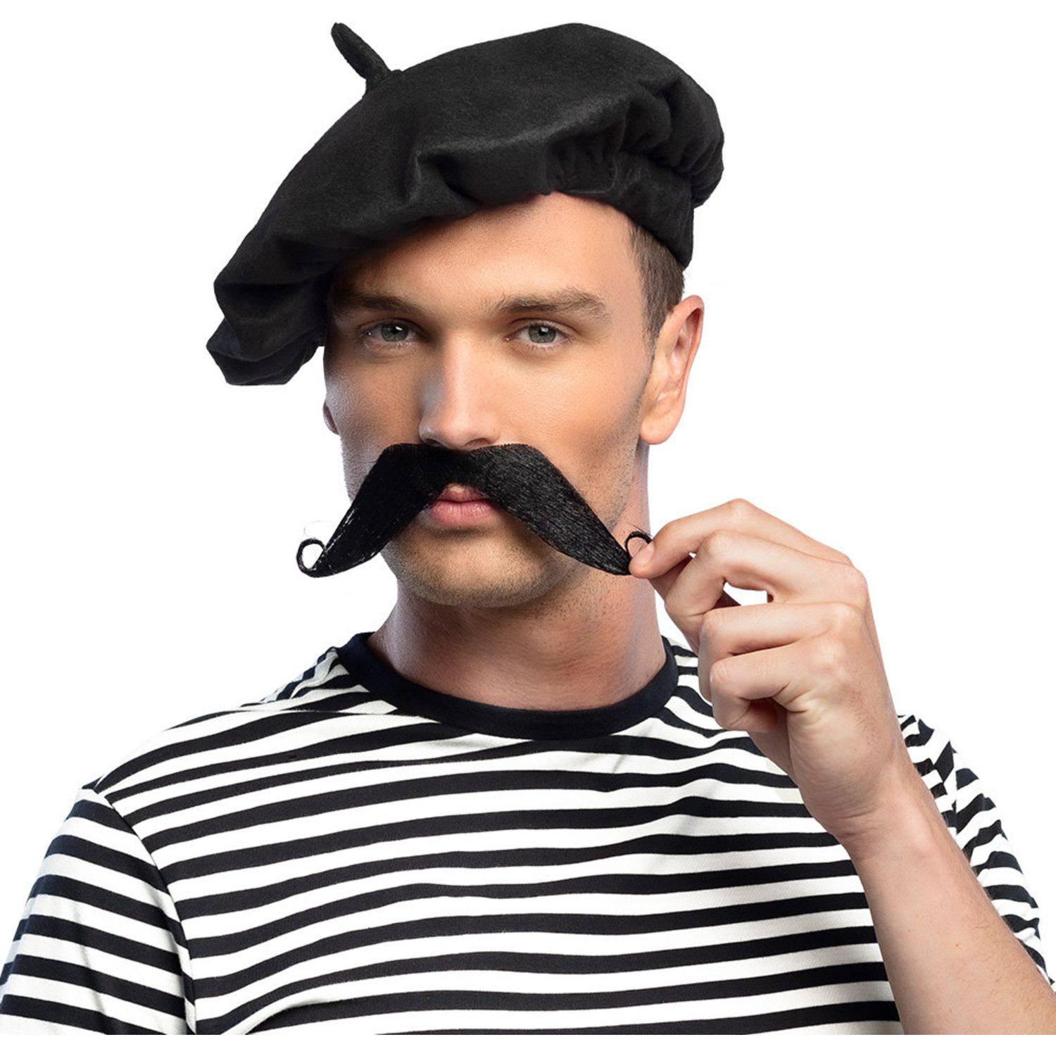 Berretto tipo basco francese nero adulto taglia unica - BIGIEMME