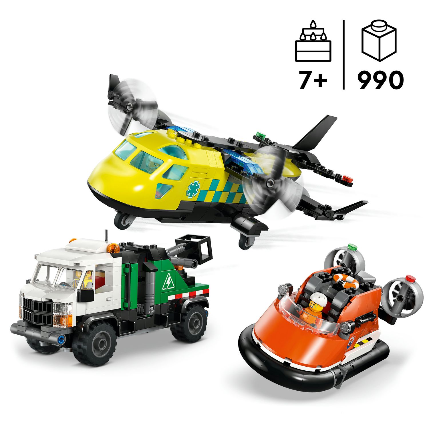 Lego city 60505 – 3in1 remix aereo camion hovercraft - LEGO CITY