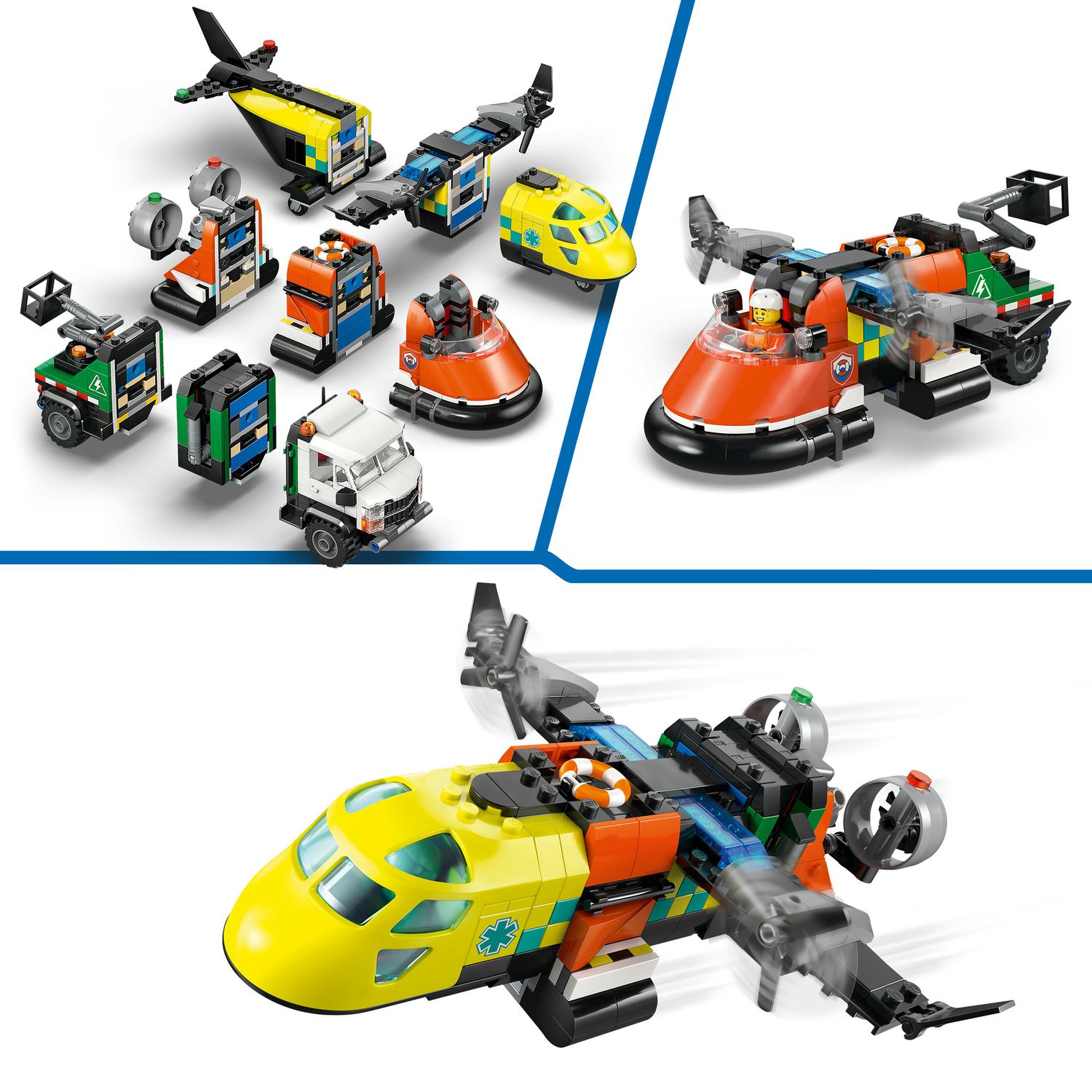 Lego city 60505 – 3in1 remix aereo camion hovercraft - LEGO CITY