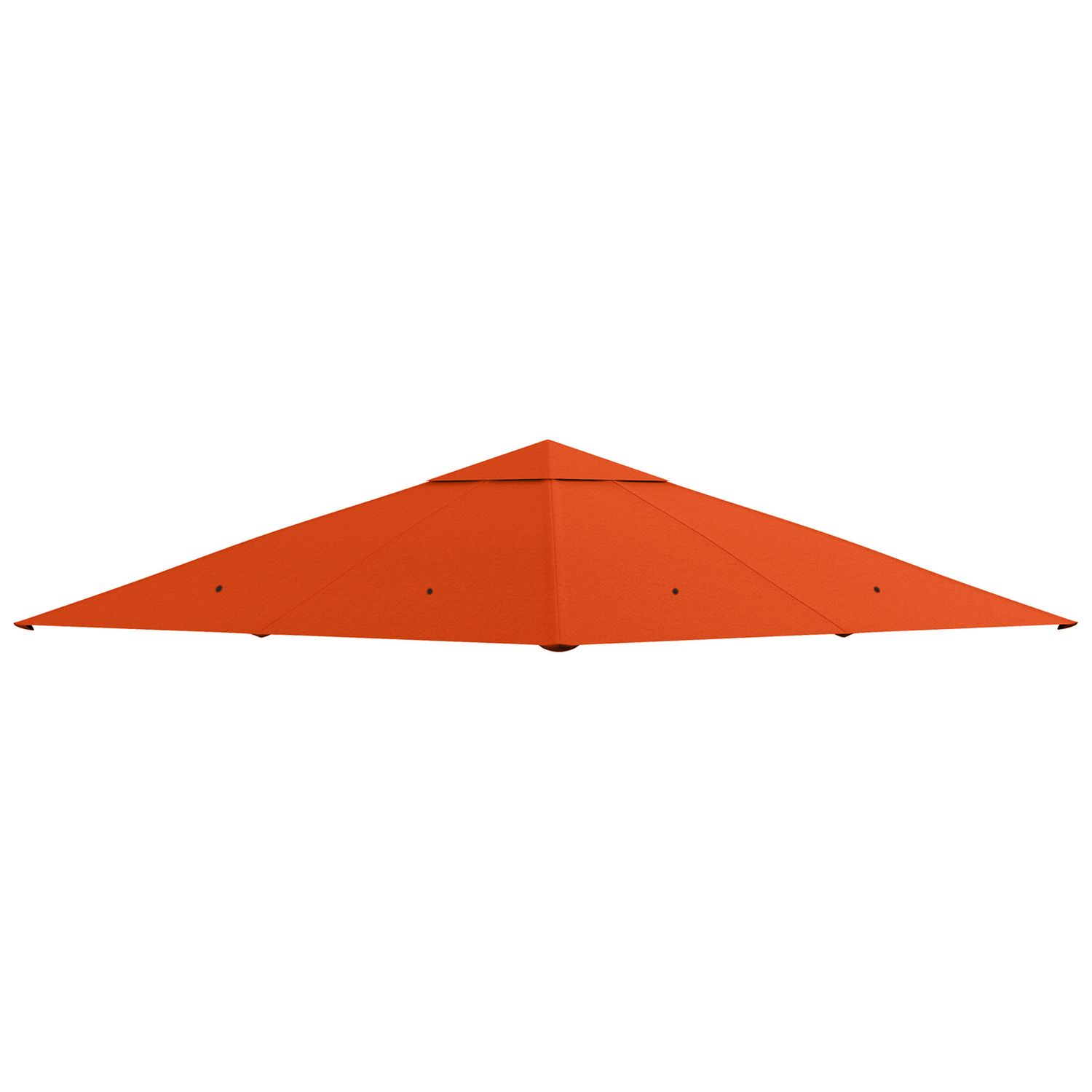 Tetto di ricambio 3x3m arancione per gazebo da giardino in poliestere con fori di ventilazione - 