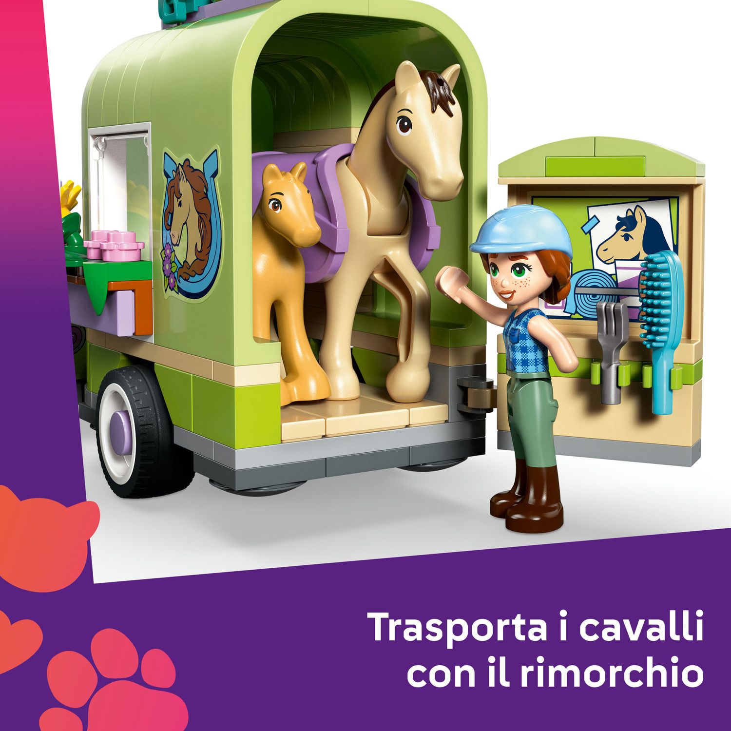 Lego friends 42695 – rimorchio per cavallo e puledro - LEGO FRIENDS