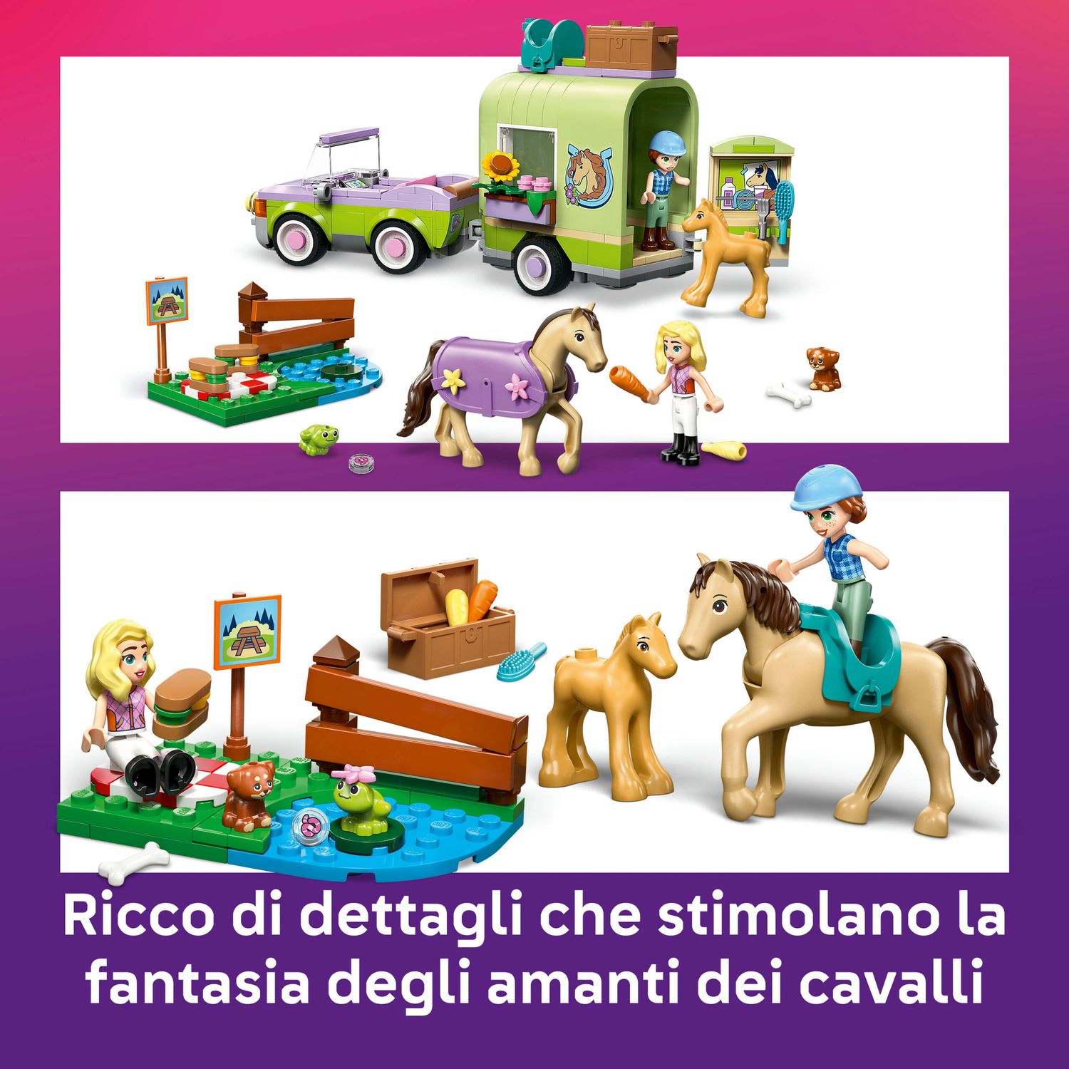 Lego friends 42695 – rimorchio per cavallo e puledro - LEGO FRIENDS