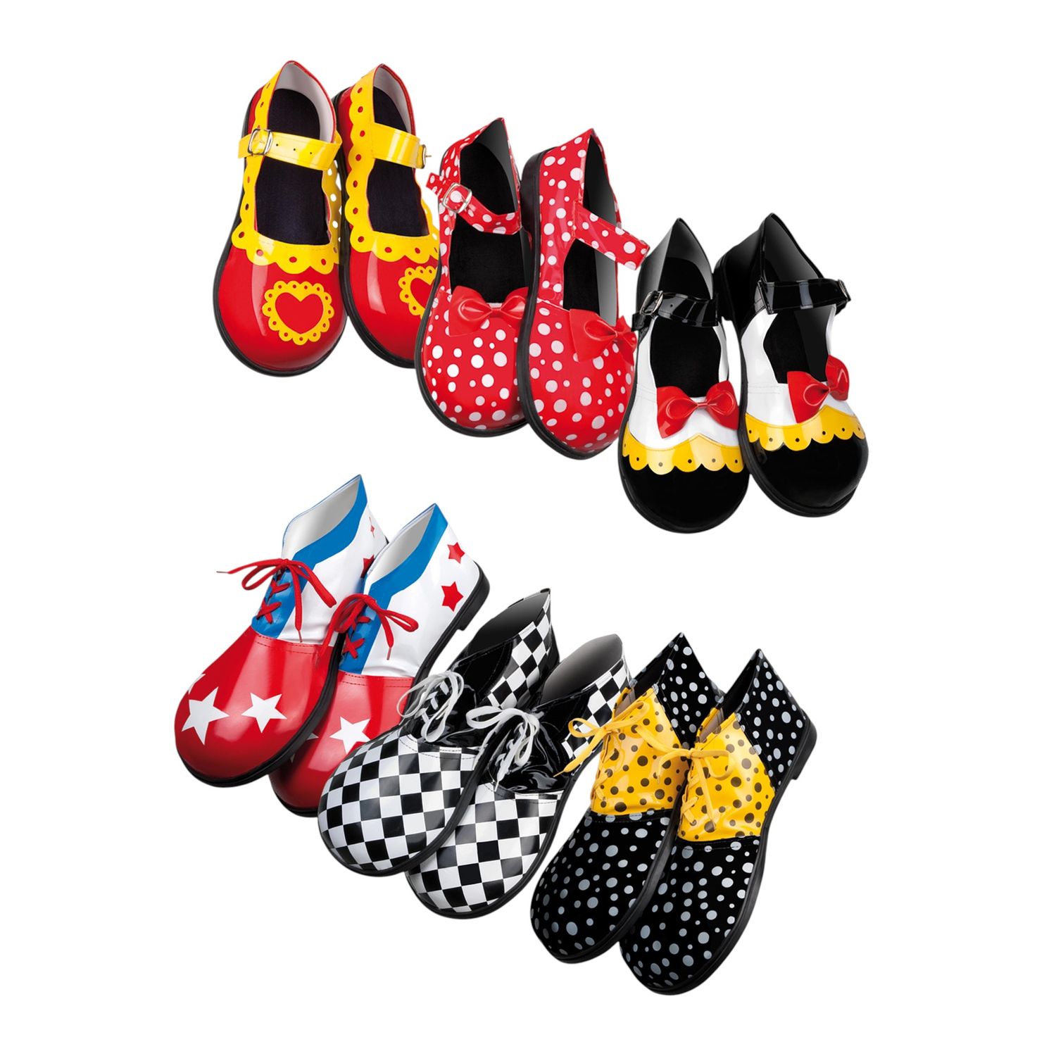 Scarpe clown travestimento colorate assortite ​ - assortito - CIAO