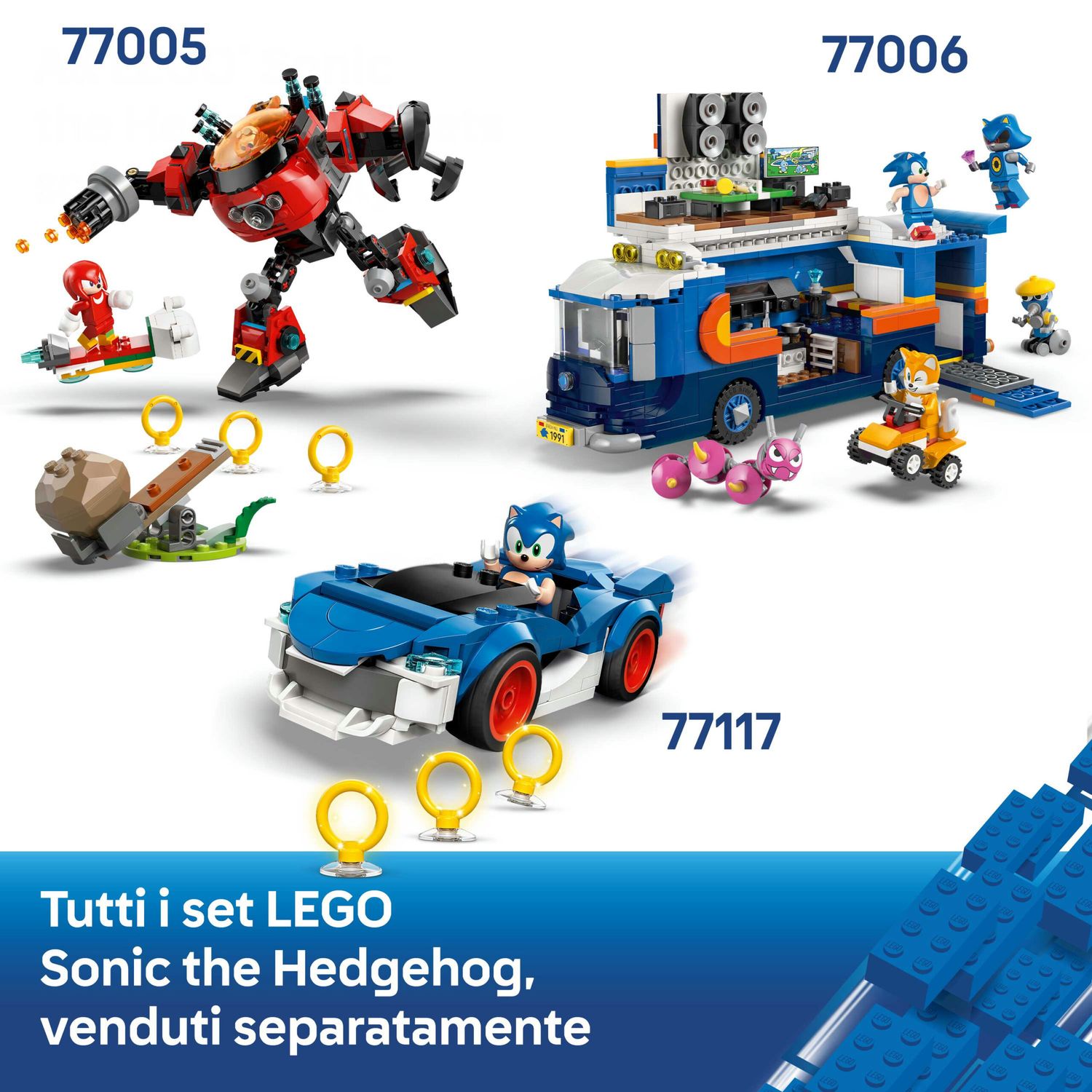 Lego sonic 77118 – auto di silver vs monster truck di knuckles - Lego