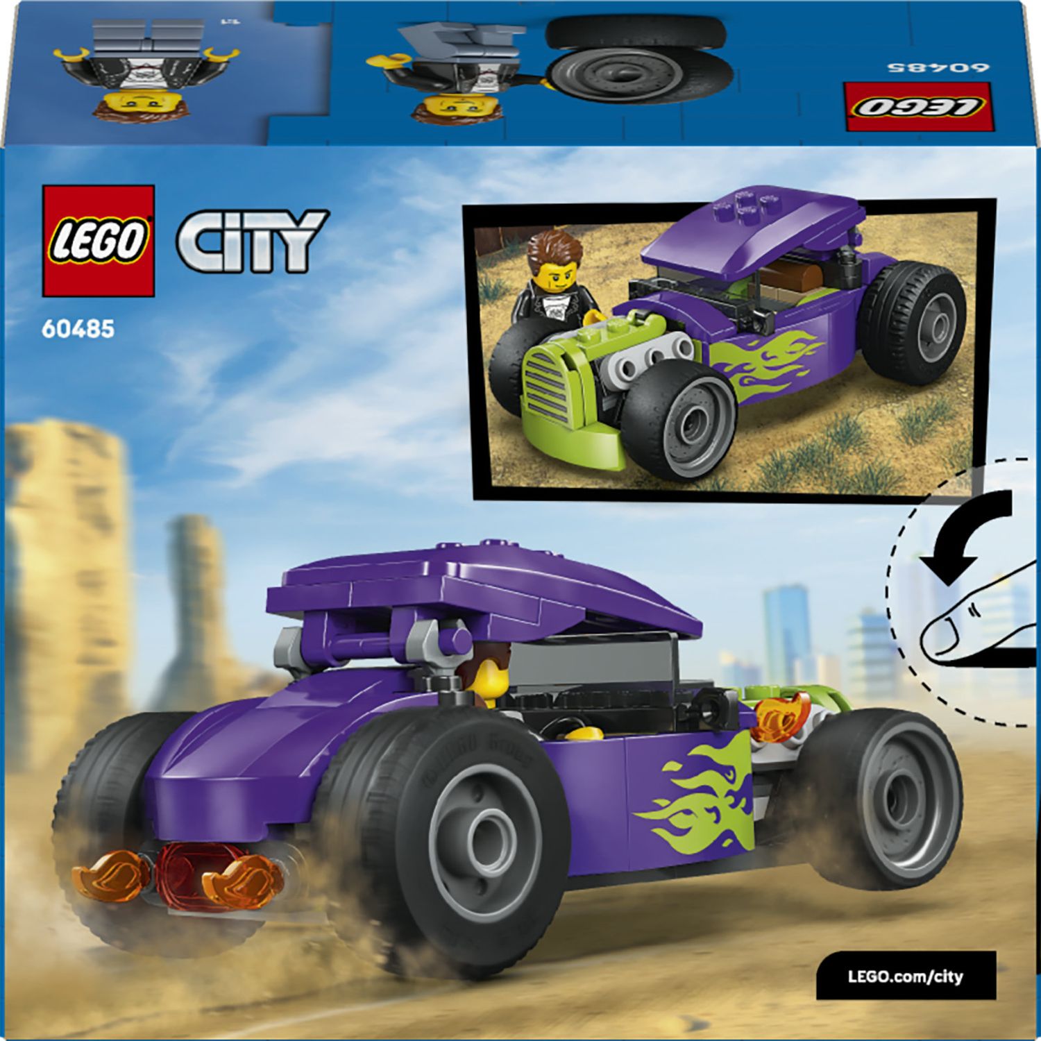 Lego city 60485 bolide, macchina giocattolo con minifigure - LEGO CITY
