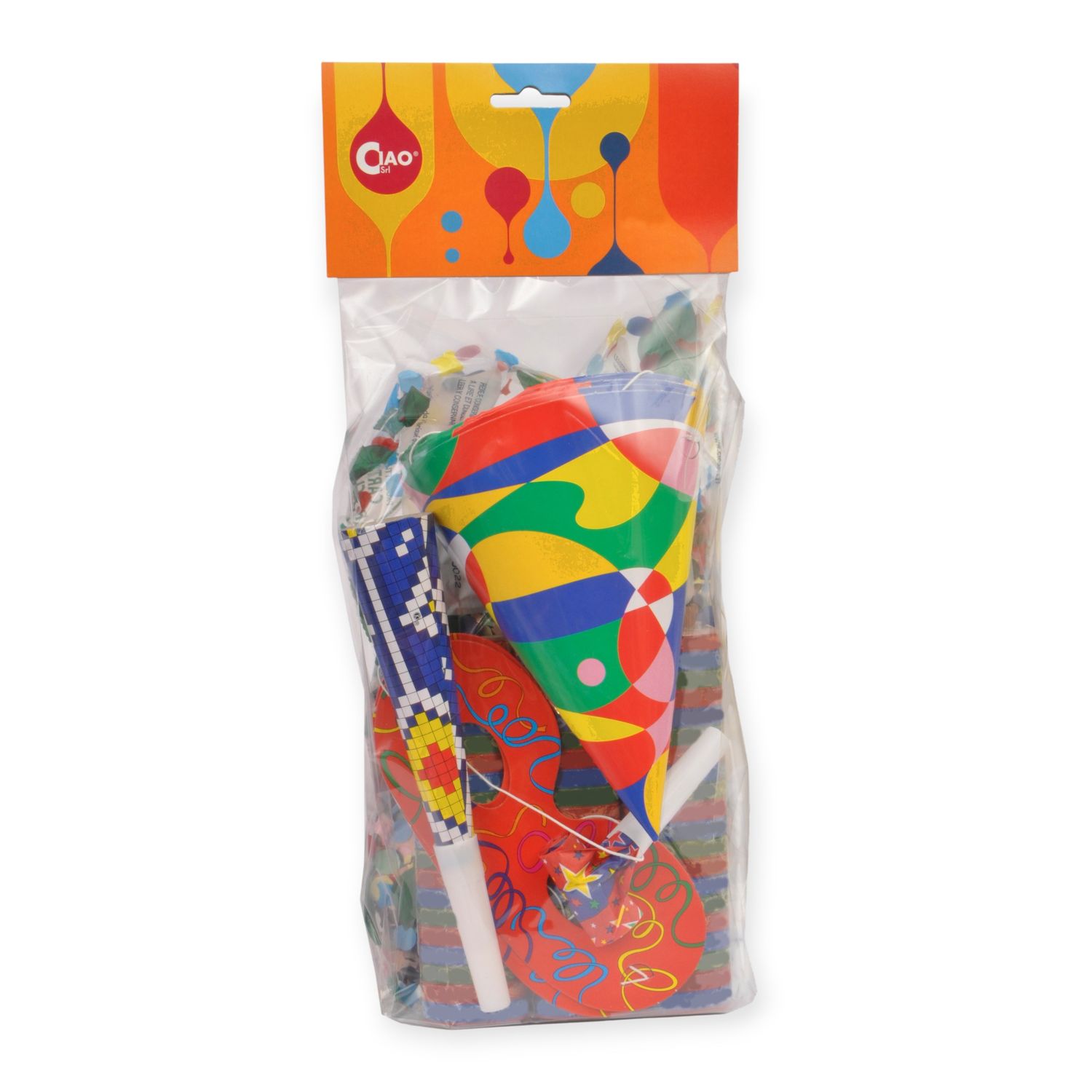 Confezione carnevalissimo mascherine cappelli trombette ​ - assortito - CIAO