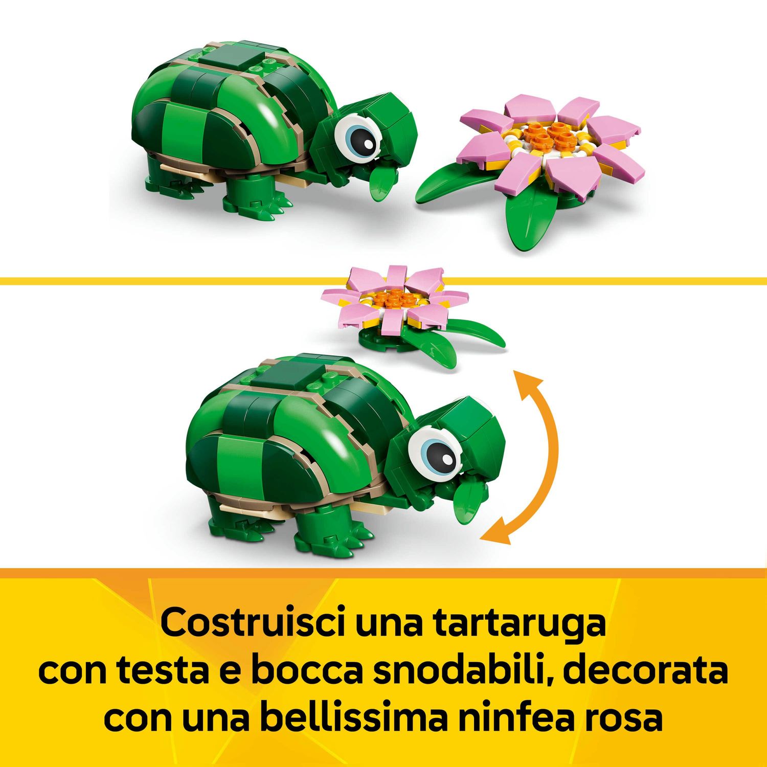 Lego creator 31377 – tartaruga con fiore di ninfea 3in1 - LEGO CREATOR