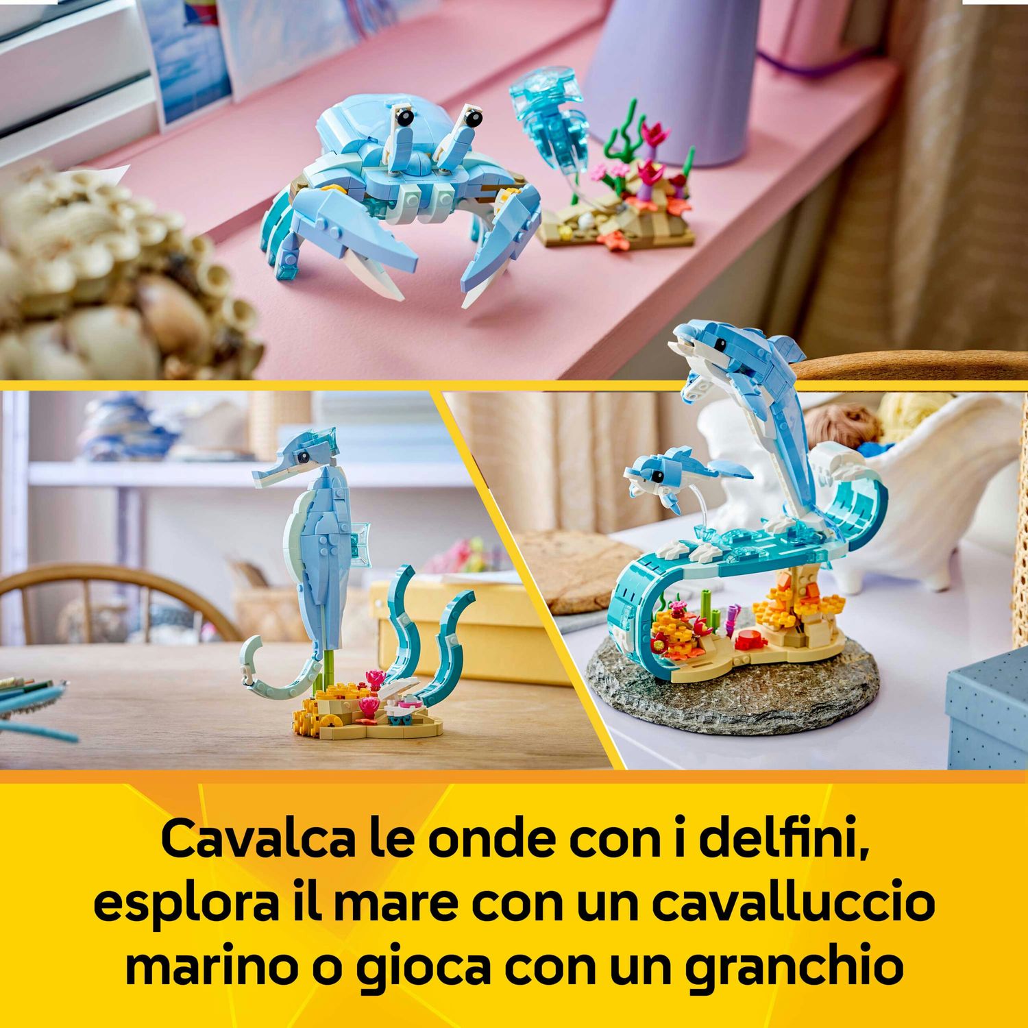 Lego creator 31385 3in1 animali marini: meravigliosi delfini giocattolo - LEGO CREATOR