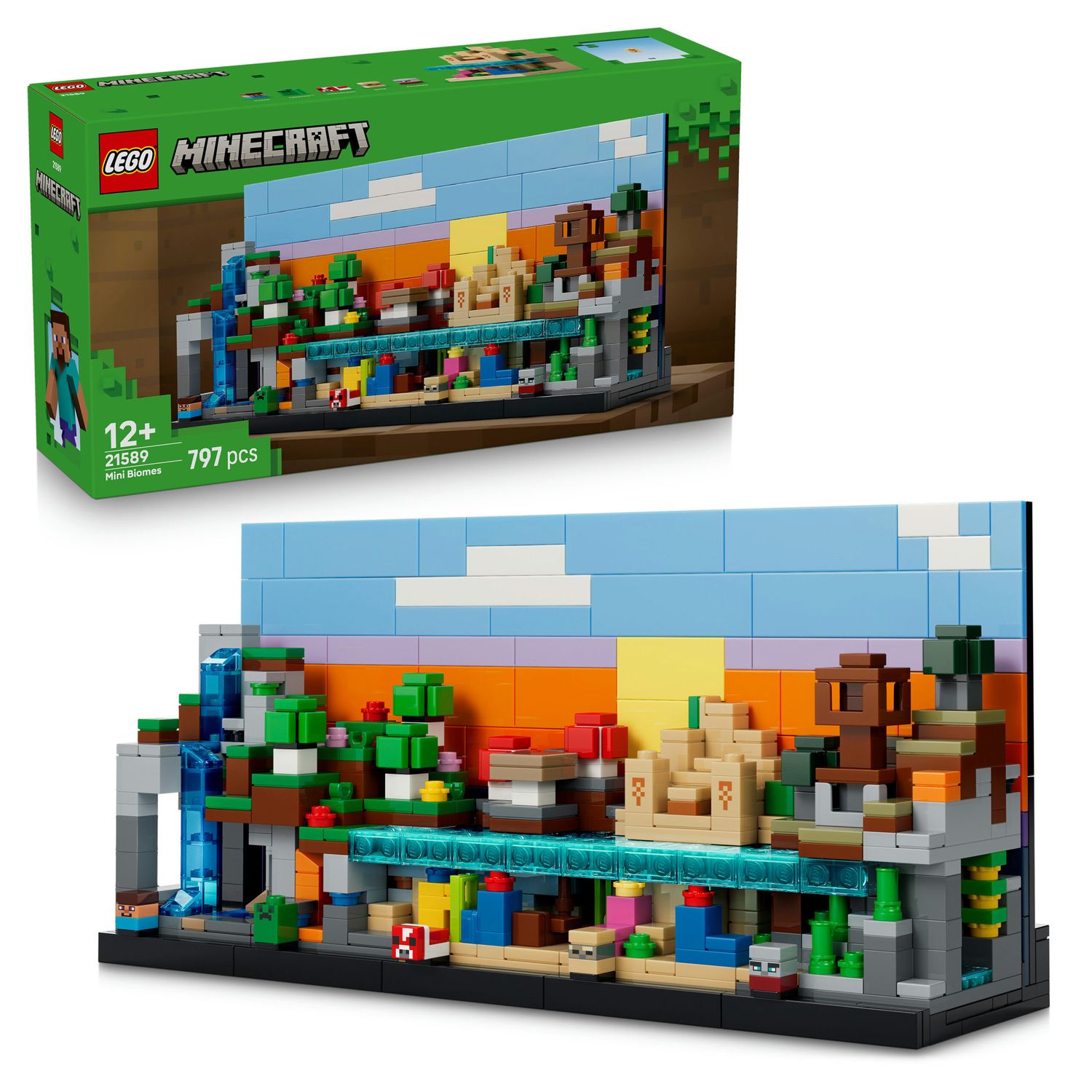 Lego minecraft 21589 – mini-biomi da stanza gaming - Lego