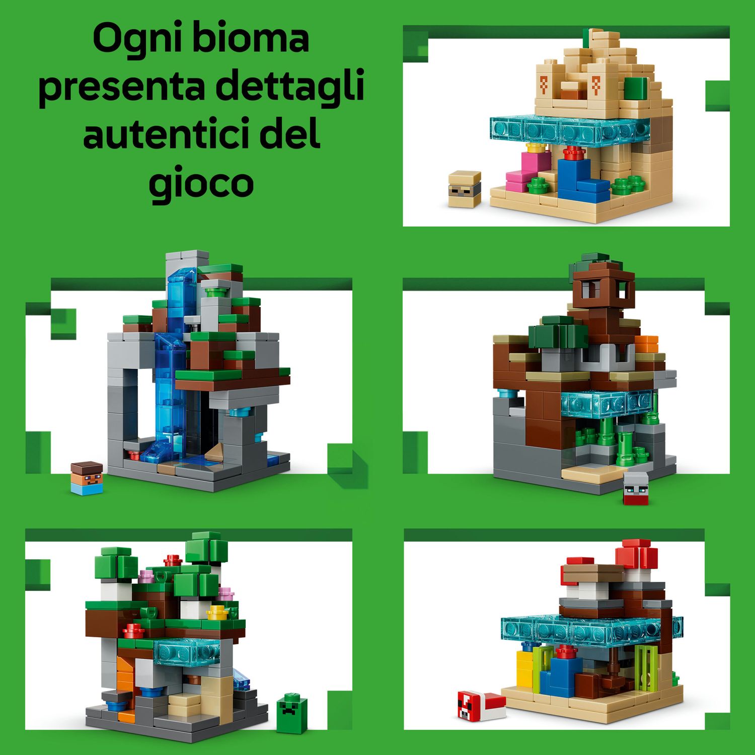 Lego minecraft 21589 – mini-biomi da stanza gaming - Lego