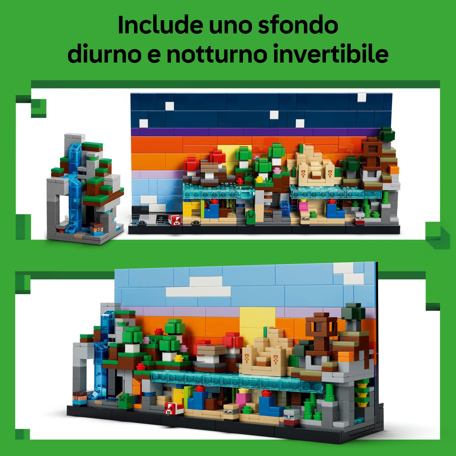 Lego minecraft 21589 – mini-biomi da stanza gaming - Lego