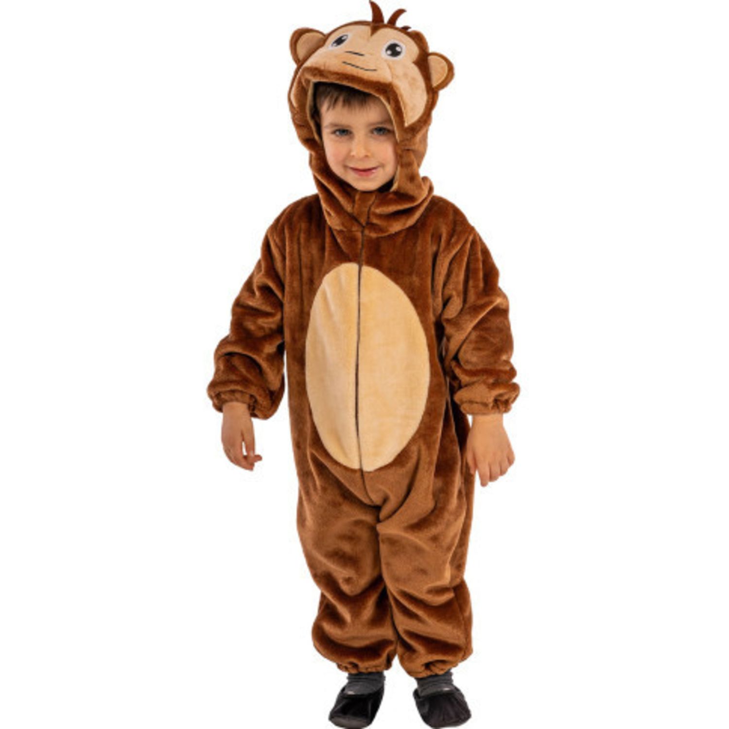 Tutina scimmietta in pile con cappuccio in busta con gancio - CARNIVAL TOYS