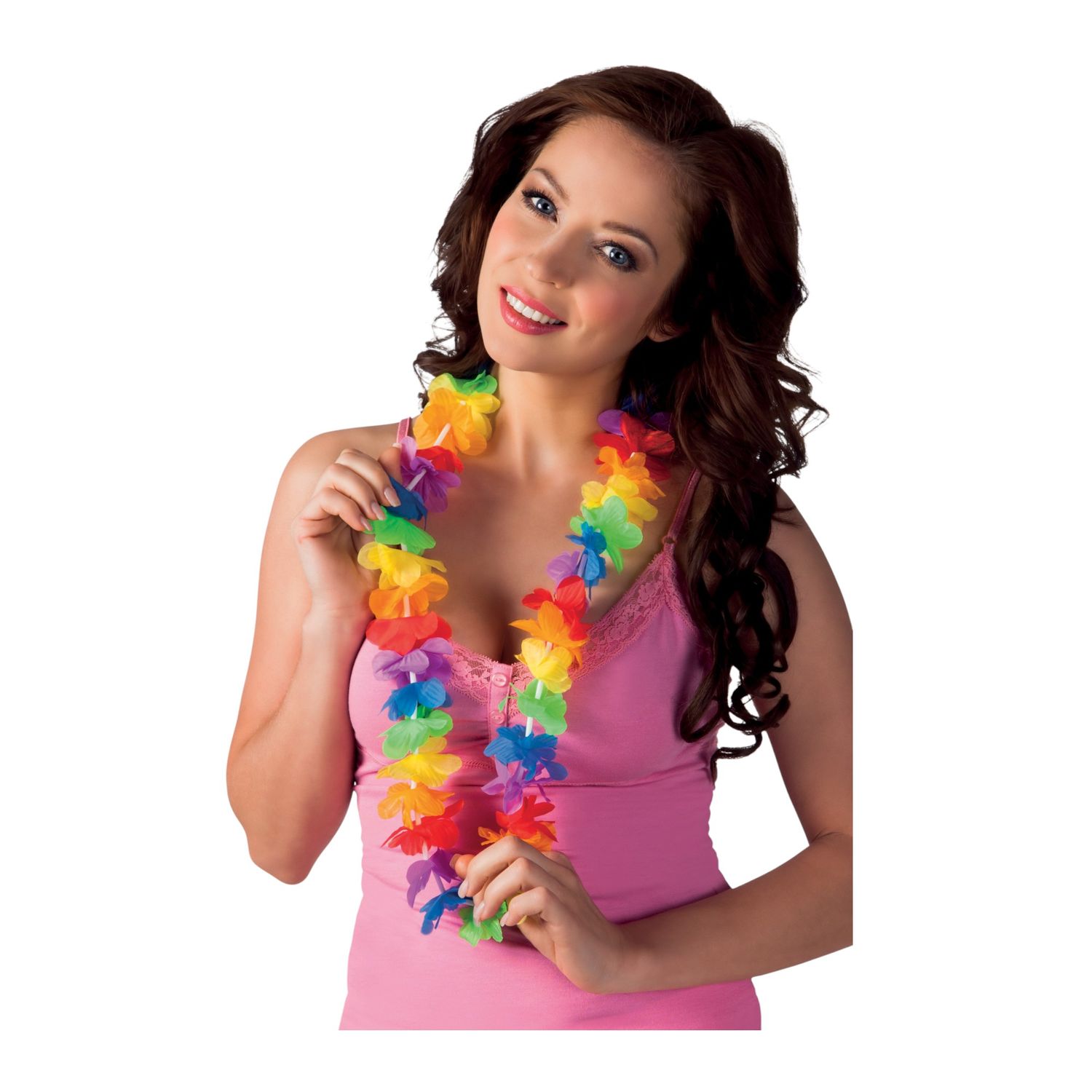 Collana hawaiana fiori stoffa multicolore ​ - assortito - CIAO