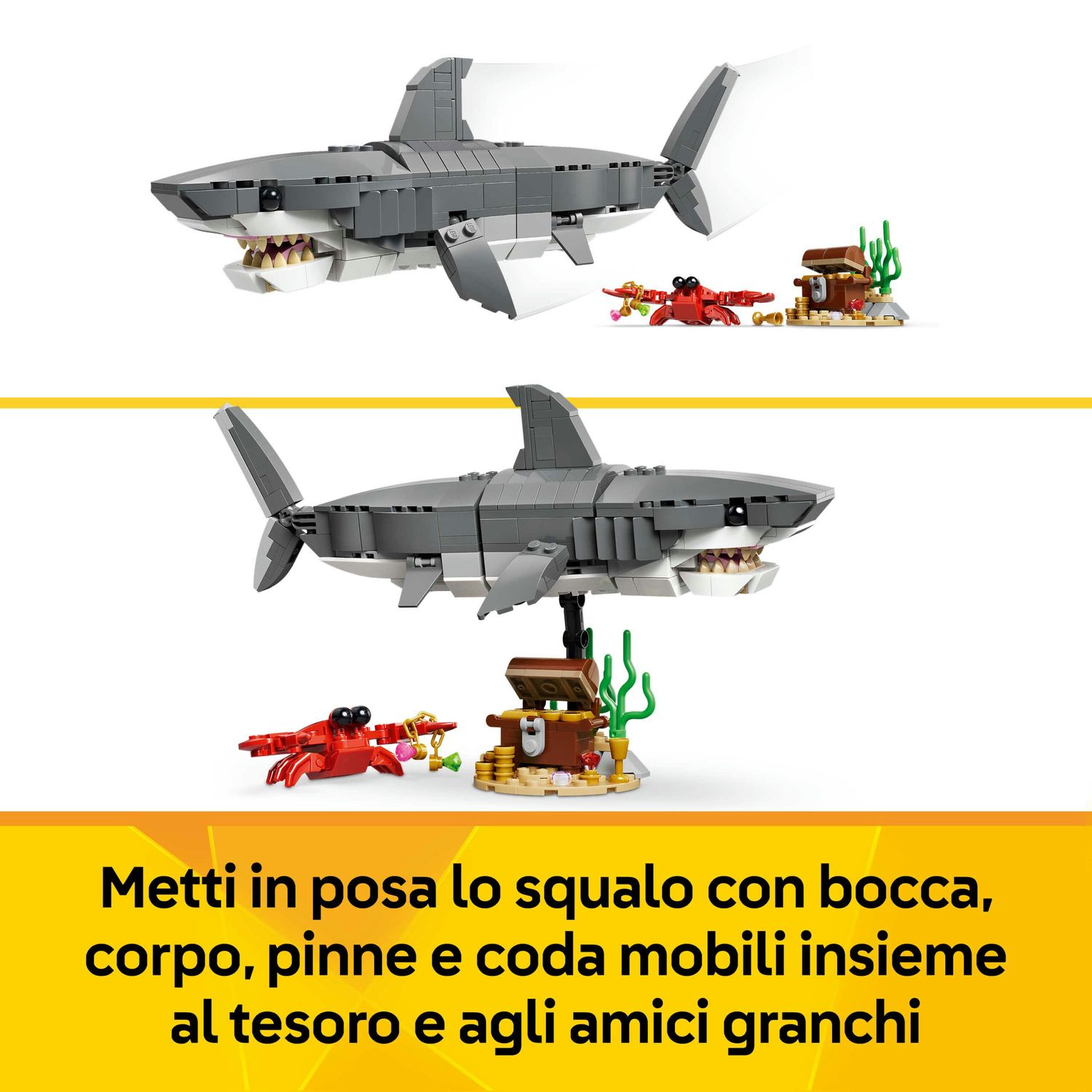 Lego creator 31381 – squalo con scrigno del tesoro 3in1 - LEGO CREATOR