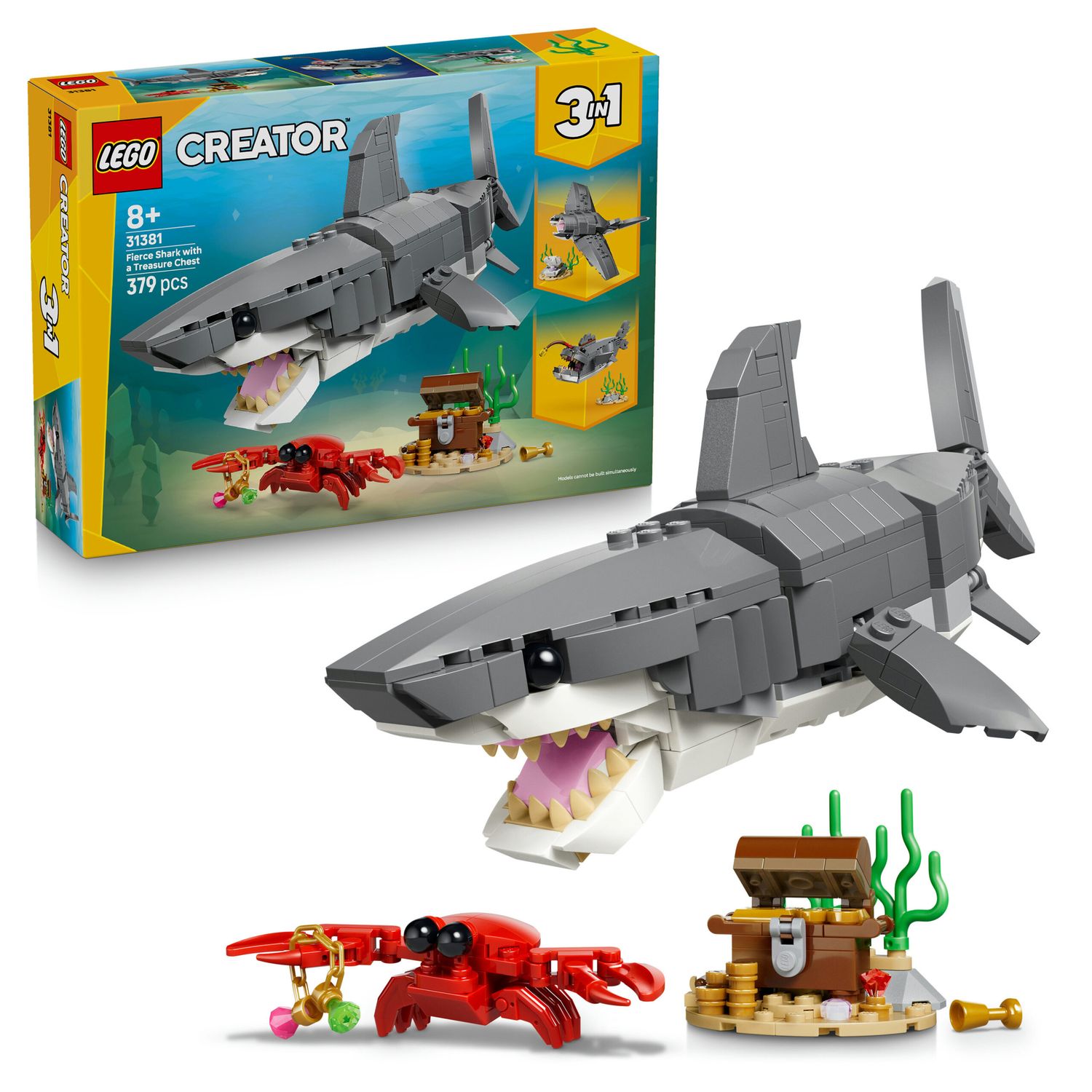 Lego creator 31381 – squalo con scrigno del tesoro 3in1 - LEGO CREATOR