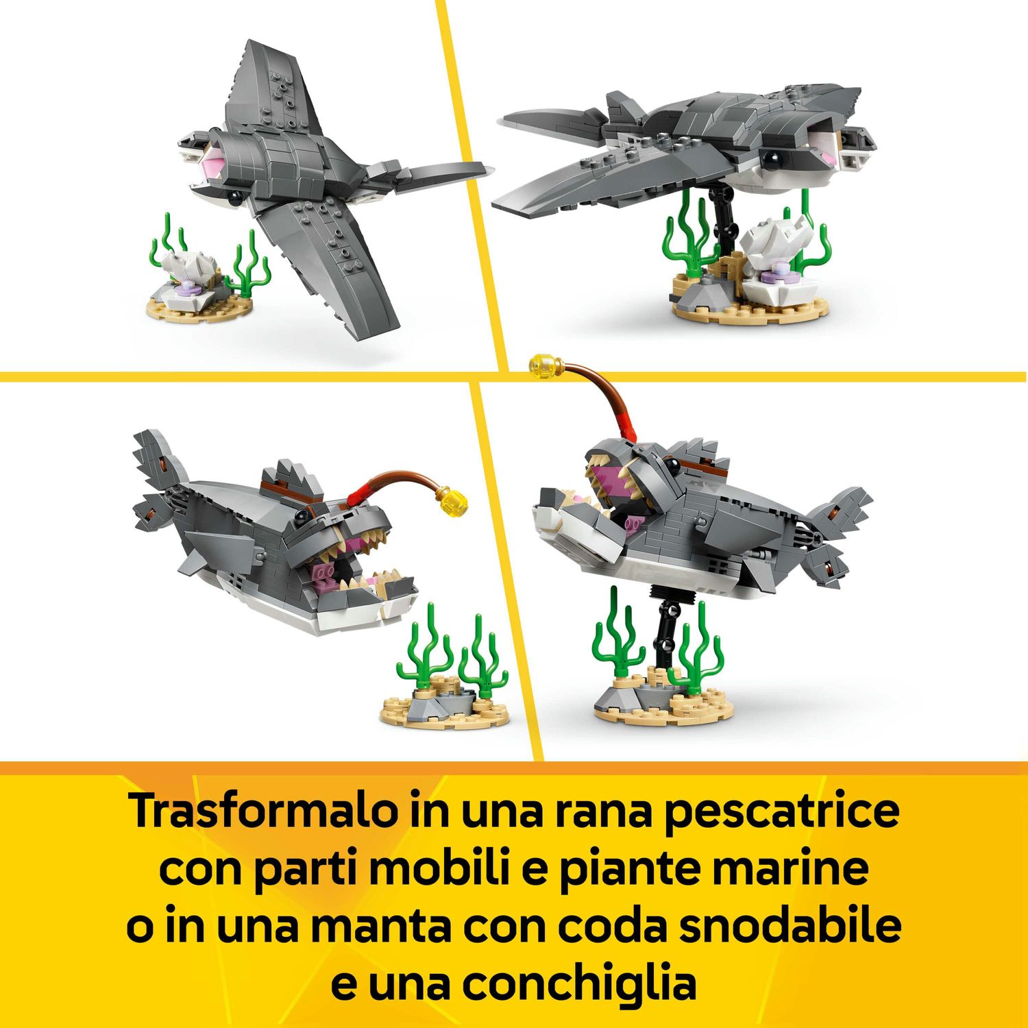 Lego creator 31381 – squalo con scrigno del tesoro 3in1 - LEGO CREATOR
