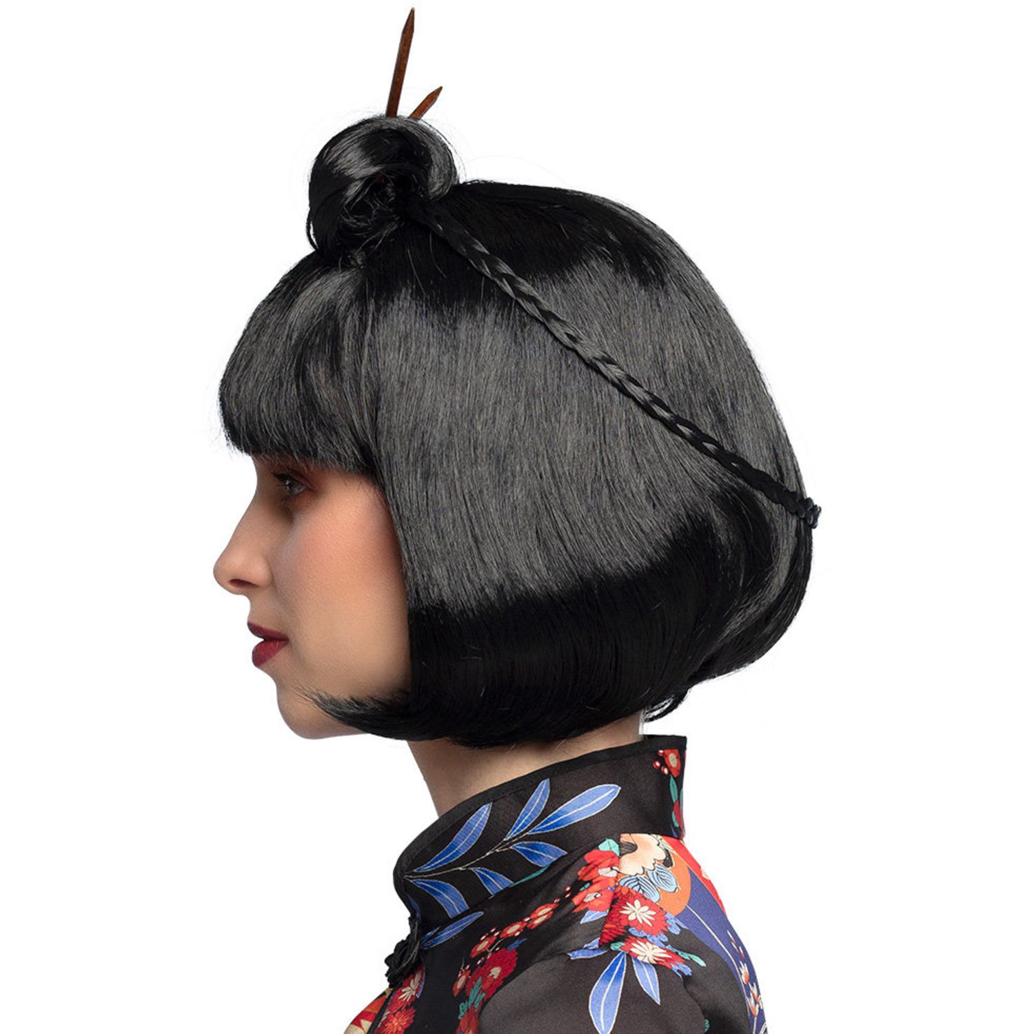 Parrucca cortigiana cinese con bastoncini - BIGIEMME