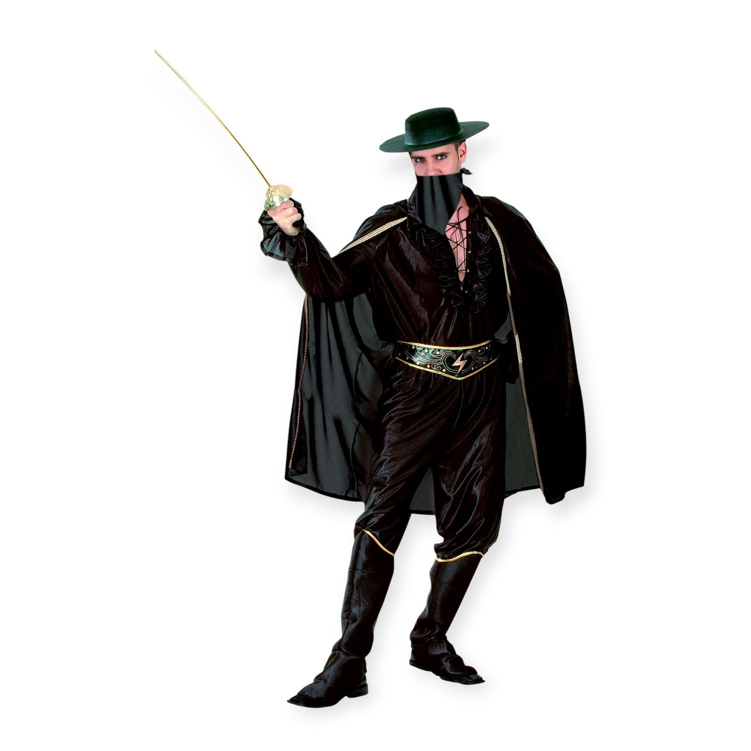 Costume bandito nero adulto carnevale ​ - xl - CIAO