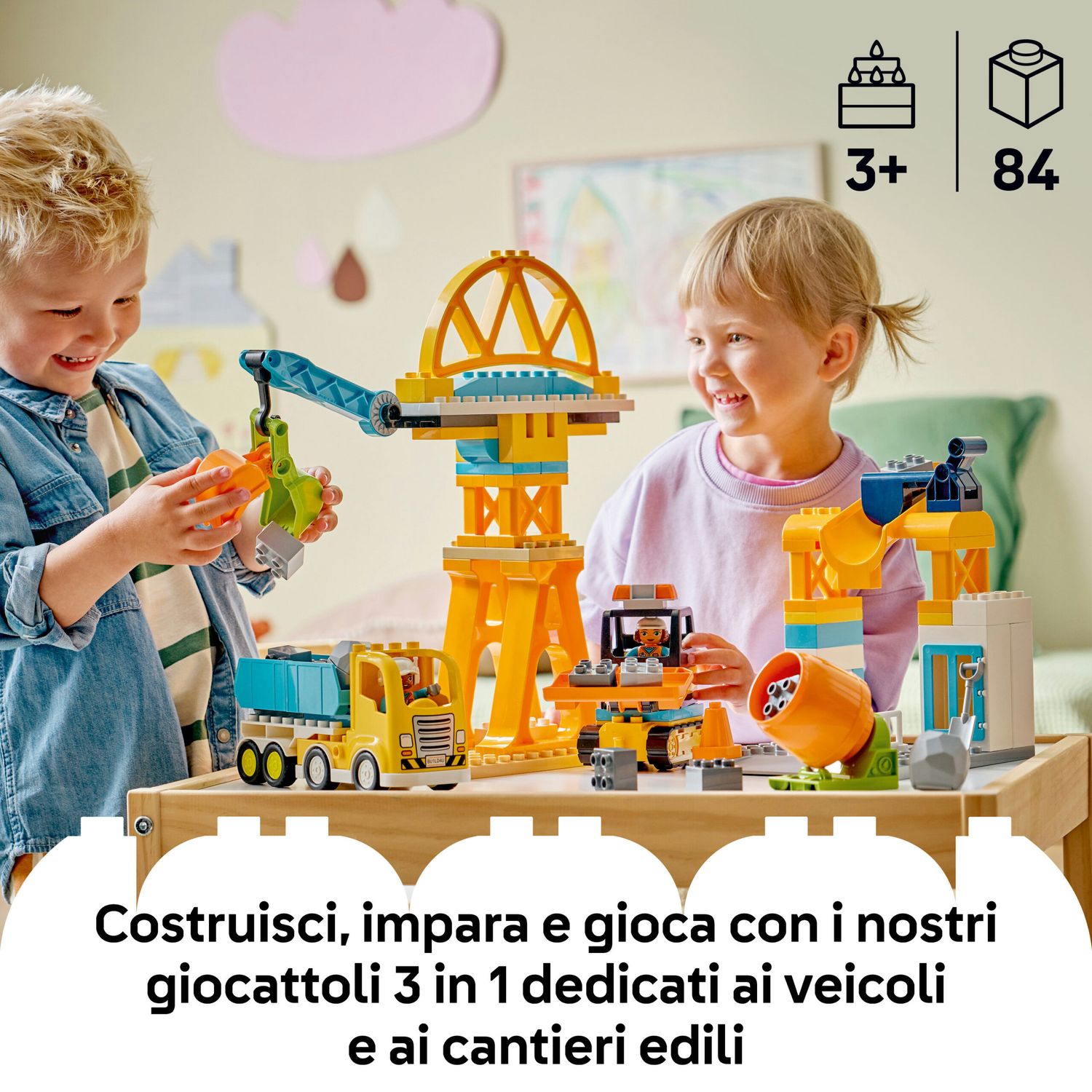 Lego duplo 10476 – cantiere e veicoli 3in1 - LEGO DUPLO