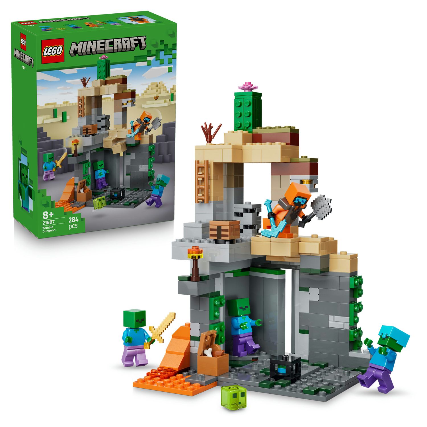 Lego minecraft 21587 – zombie dungeon con tavolo da crafting - Lego