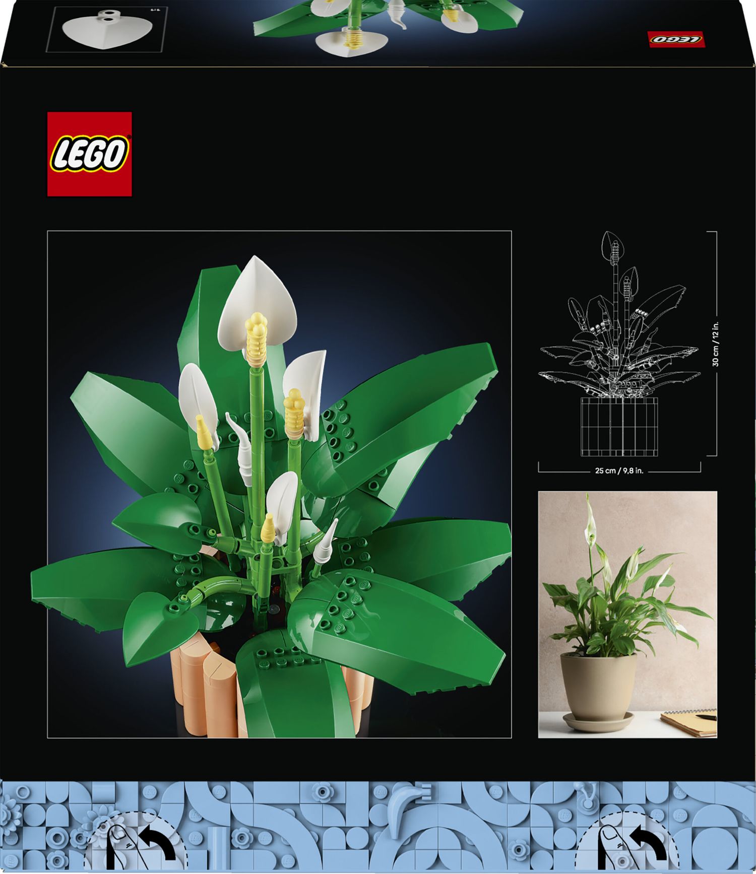 Lego botanicals 11504 – spatifillo pianta artificiale con vaso - Lego