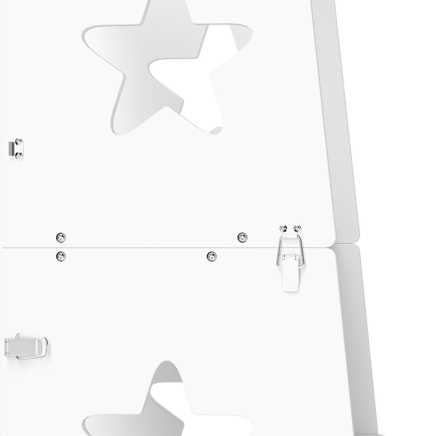 Scala montessori convertibile in set tavolo e sedie con barra di sicurezza, in legno, 60x44.5x86 cm, bianco - 