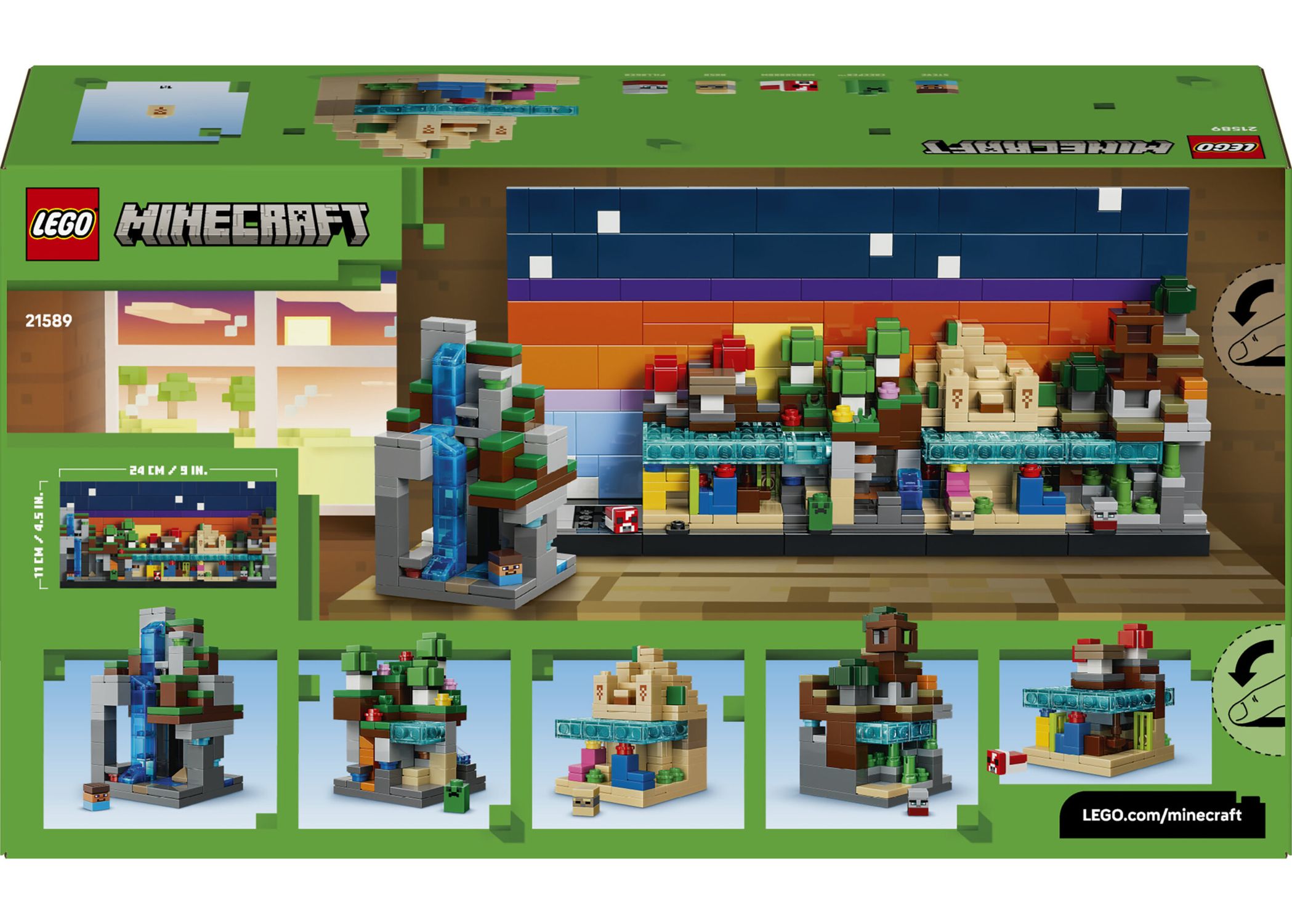 Lego minecraft 21589 – mini-biomi da stanza gaming - Lego