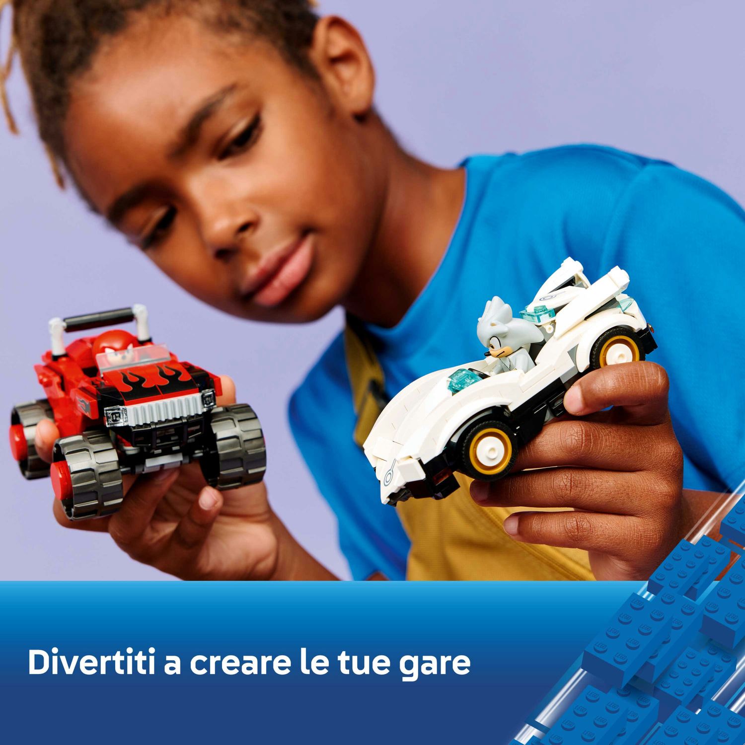 Lego sonic 77118 – auto di silver vs monster truck di knuckles - Lego