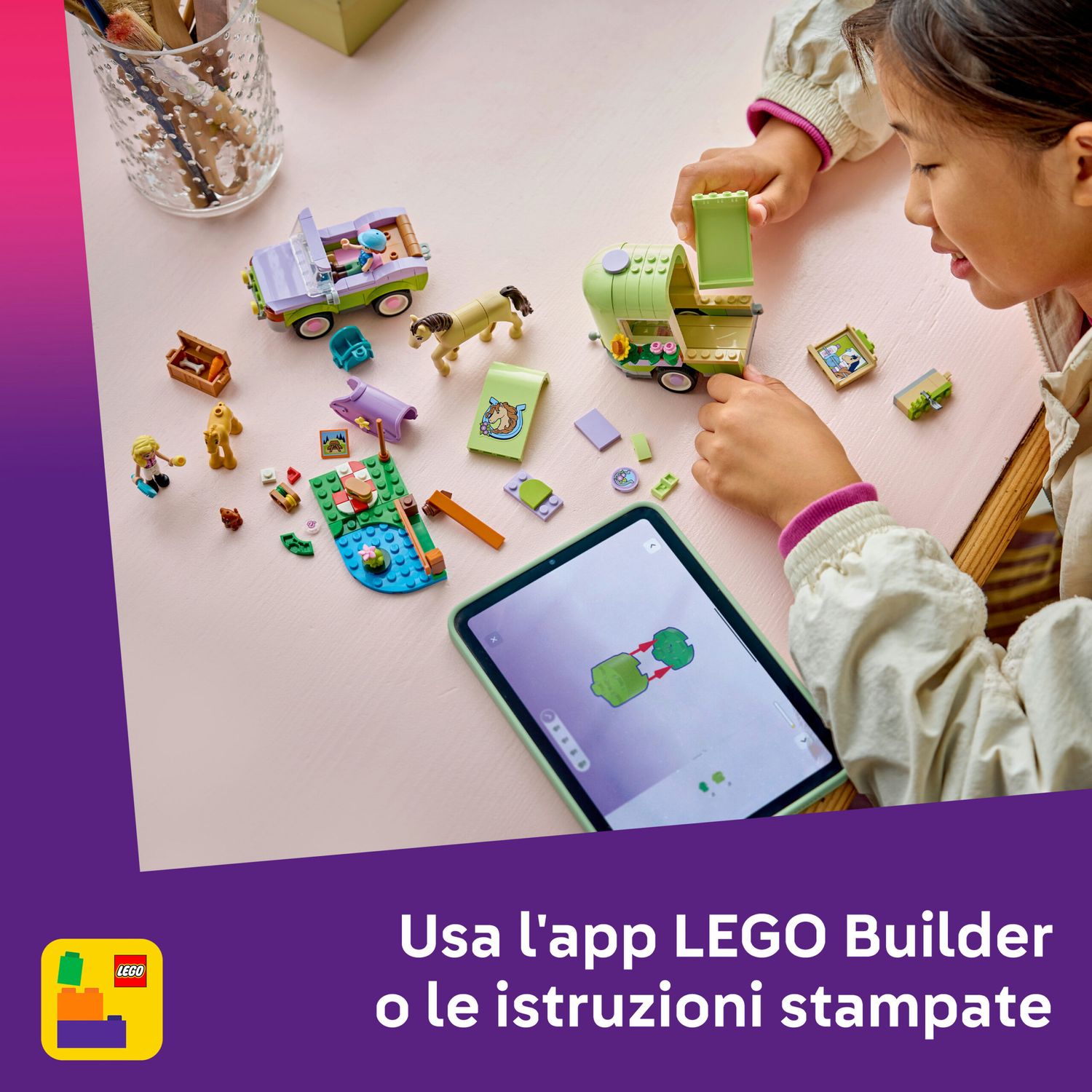 Lego friends 42695 – rimorchio per cavallo e puledro - LEGO FRIENDS
