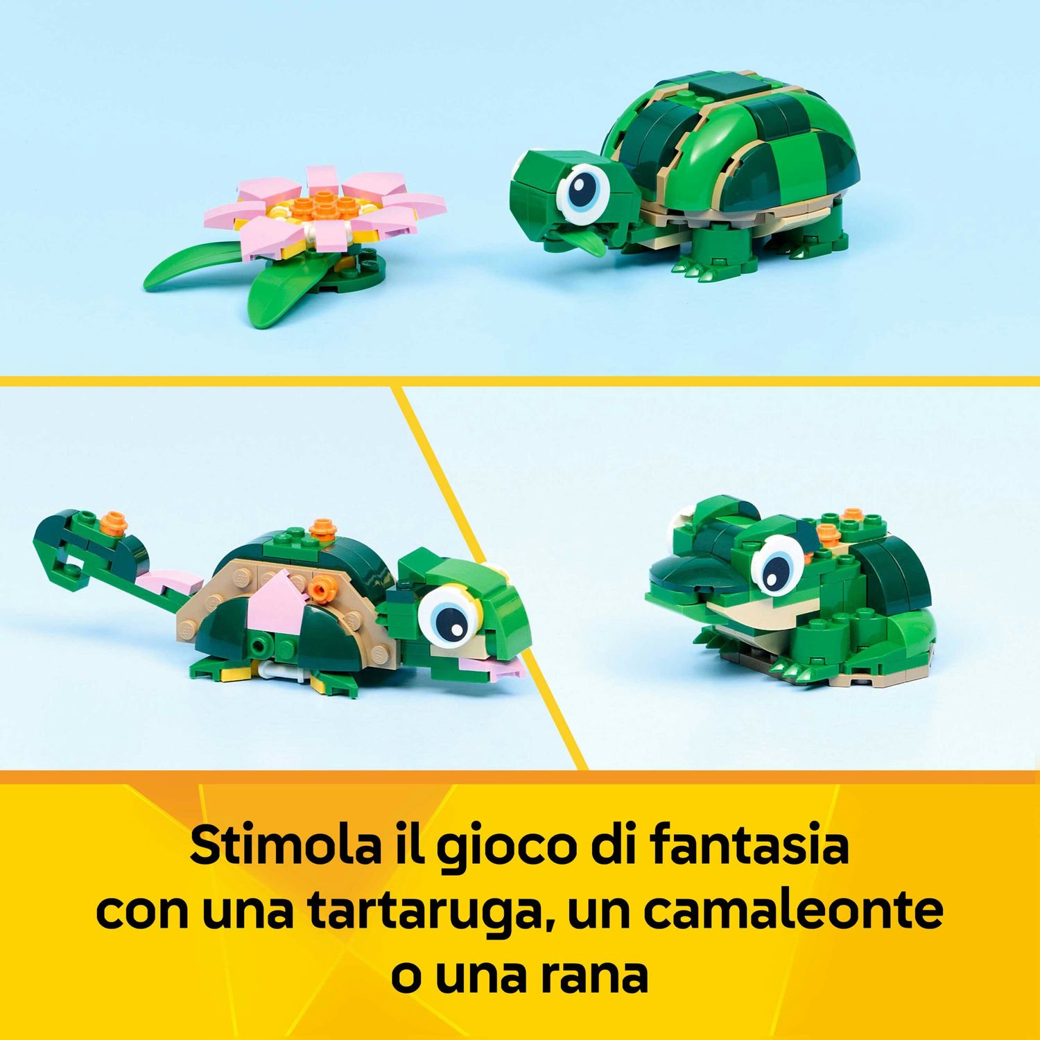 Lego creator 31377 – tartaruga con fiore di ninfea 3in1 - LEGO CREATOR