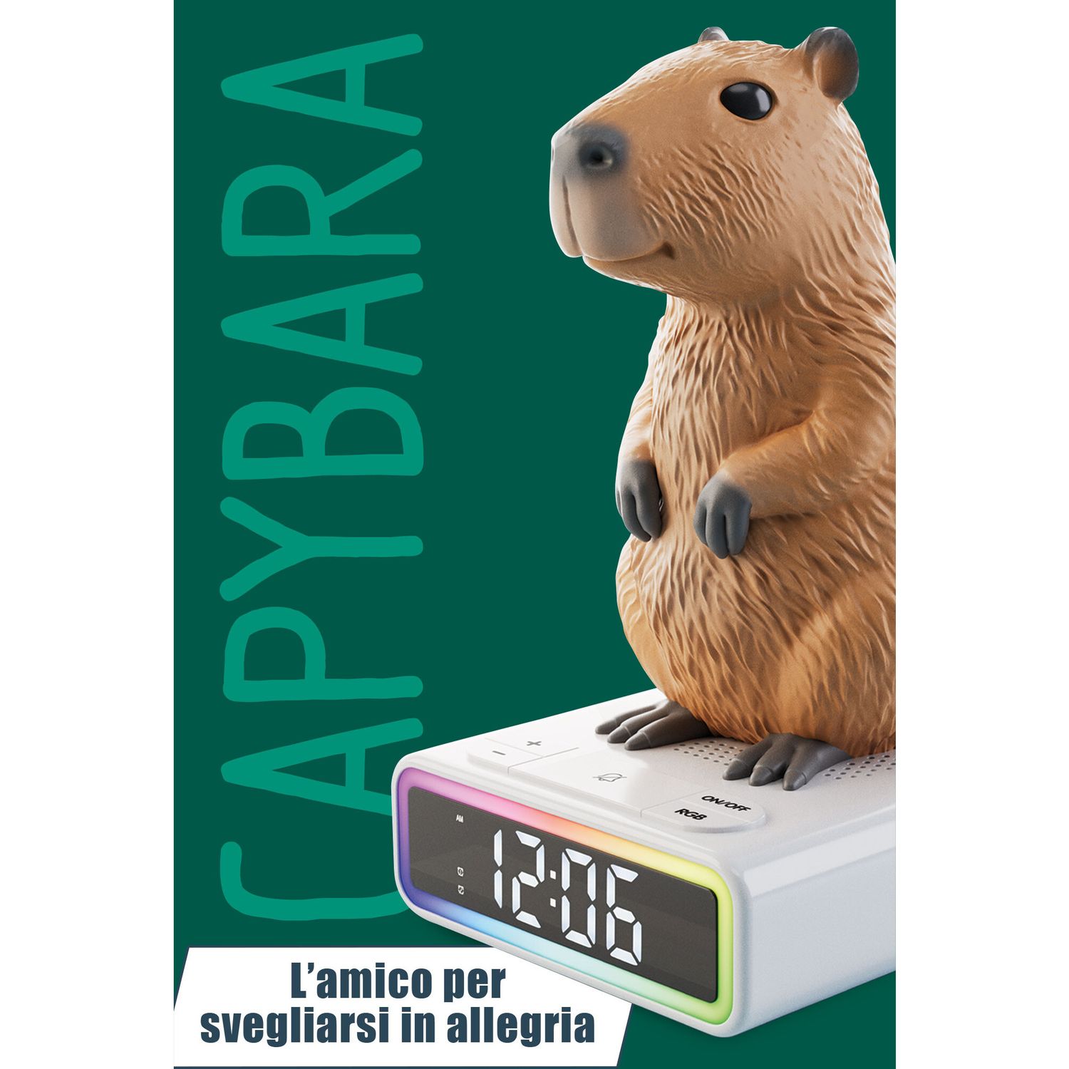 Sveglia digitale rainy days capibara - LISCIANI