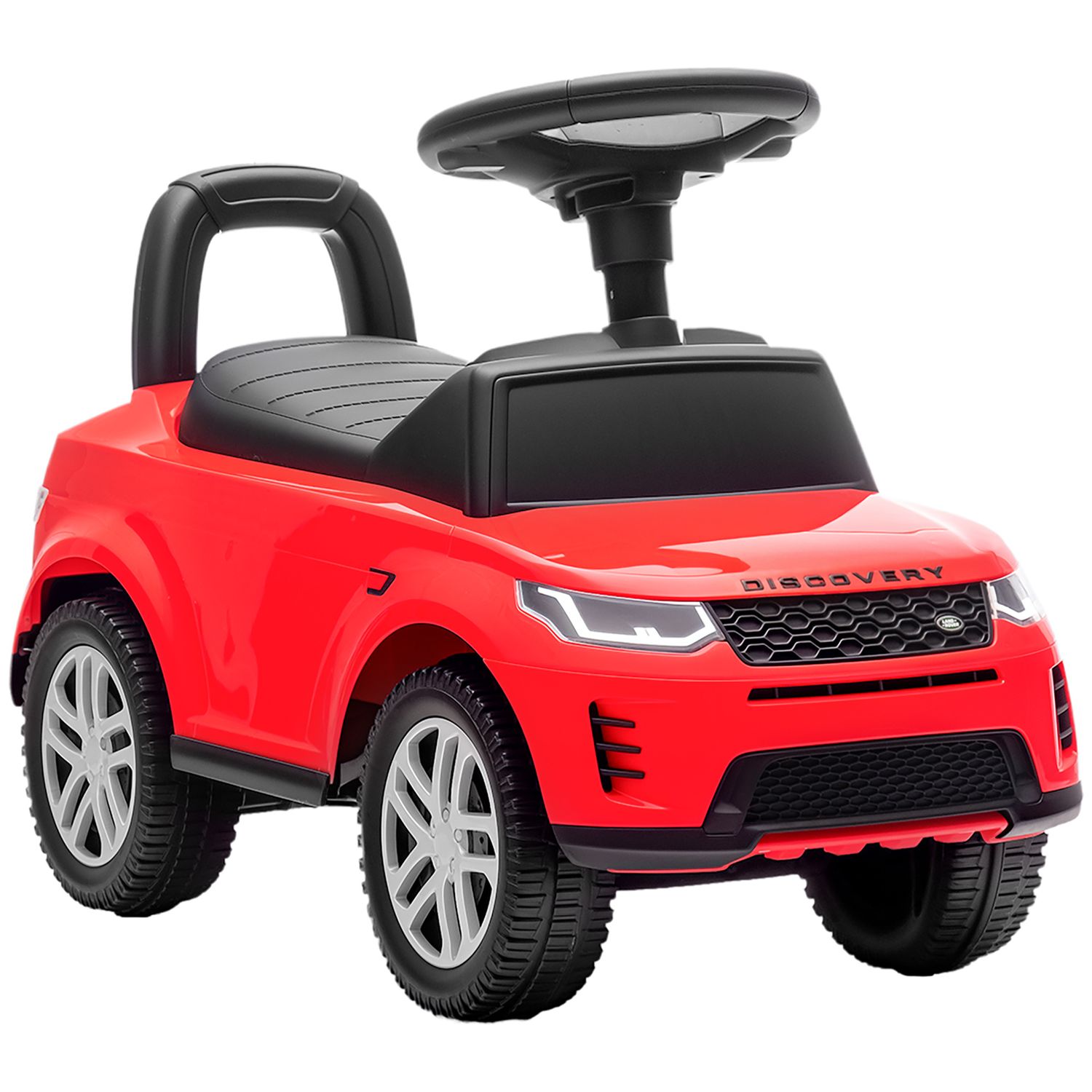 Macchina per bambini licenza land rover con clacson e spazio portaoggetti, 65.5x28x42 cm, rosso - 